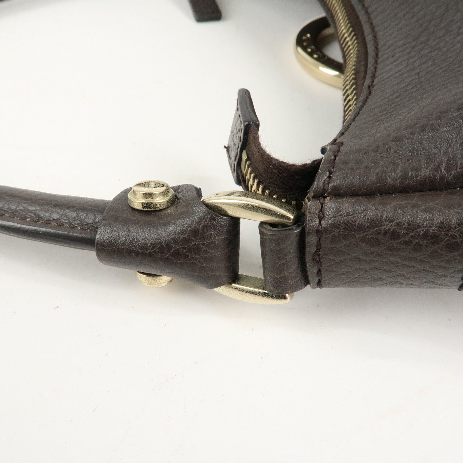 GUCCI Abbey GG Canvas Leather Shoulder Bag Black 265692 Used