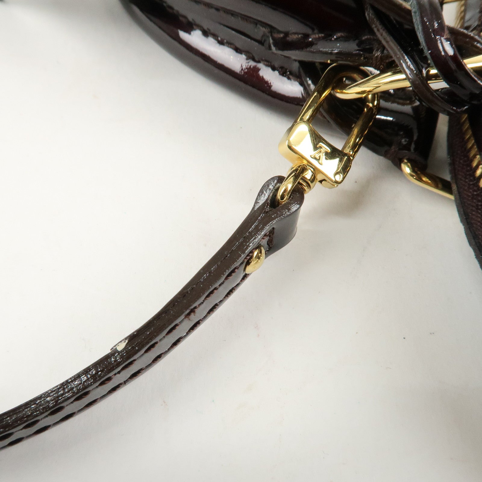 Louis Vuitton Monogram Vernis Alma BB 2Way Bag Amarante M91678 Used