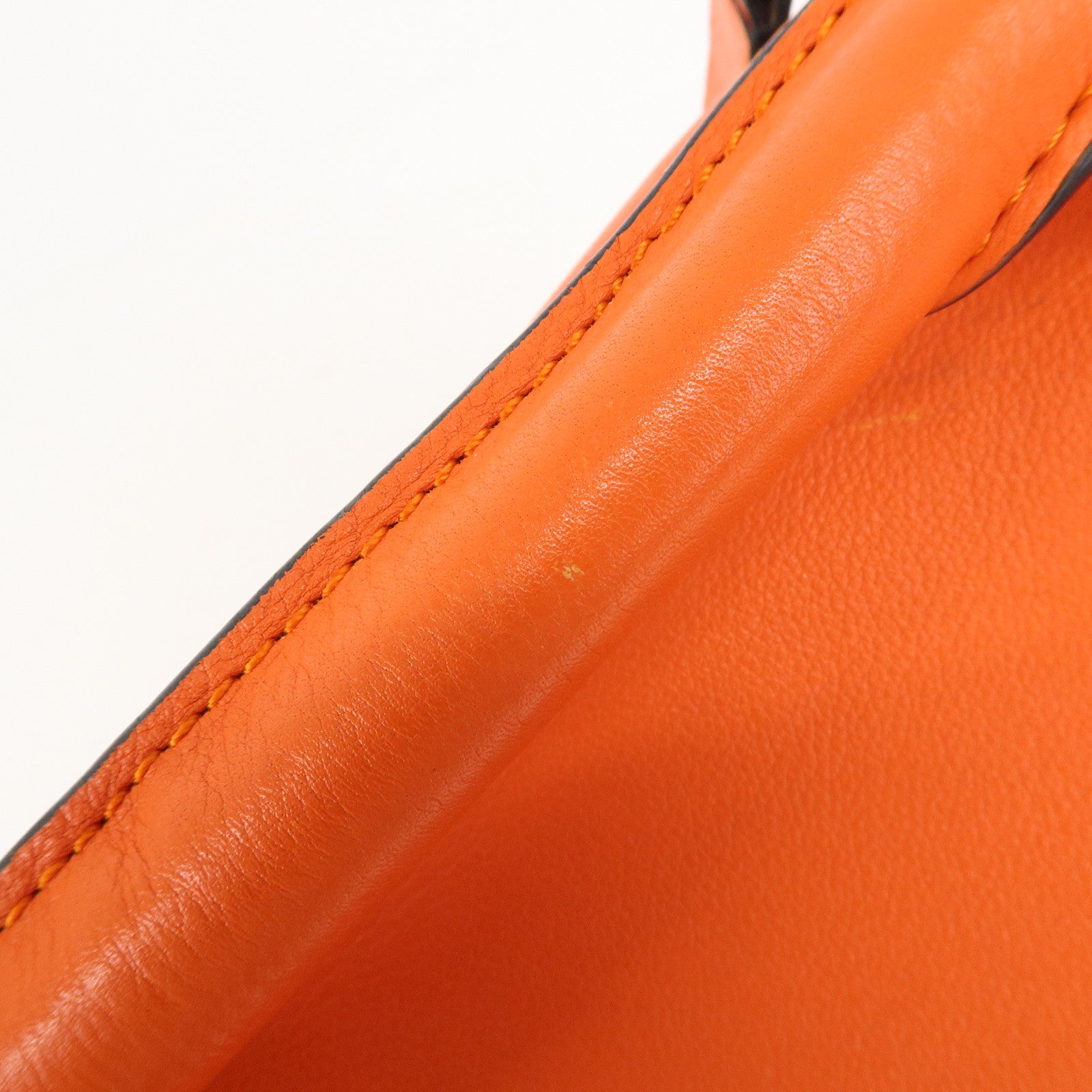 LOEWE Leather Puzzle Bag Medium 2Way Bag Shoulder Bag Orange Used