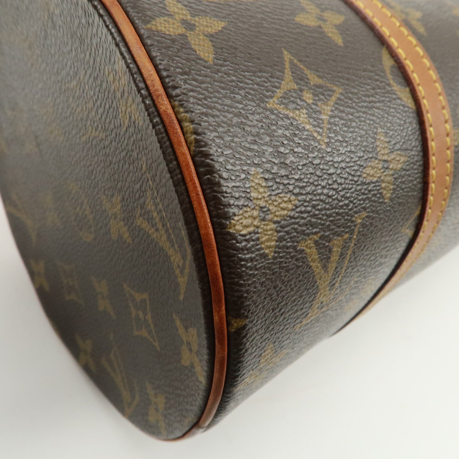 Louis Vuitton Monogram Papillon 30 Hand Bag New Style Brown M51385 Used