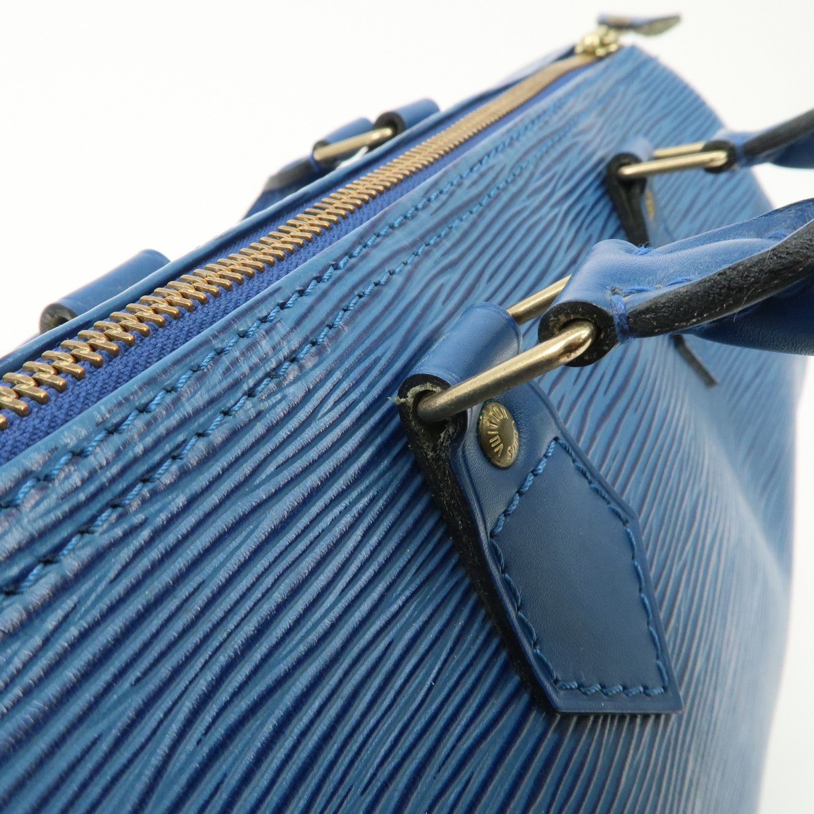 Louis Vuitton Epi Speedy 25 Hand Boston Bag Blue M43015 Used