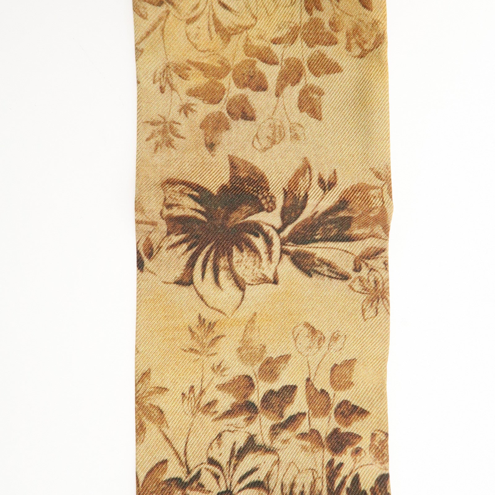 Christian Dior Silk 100% Mitza Scarf Flower Print Brown Used