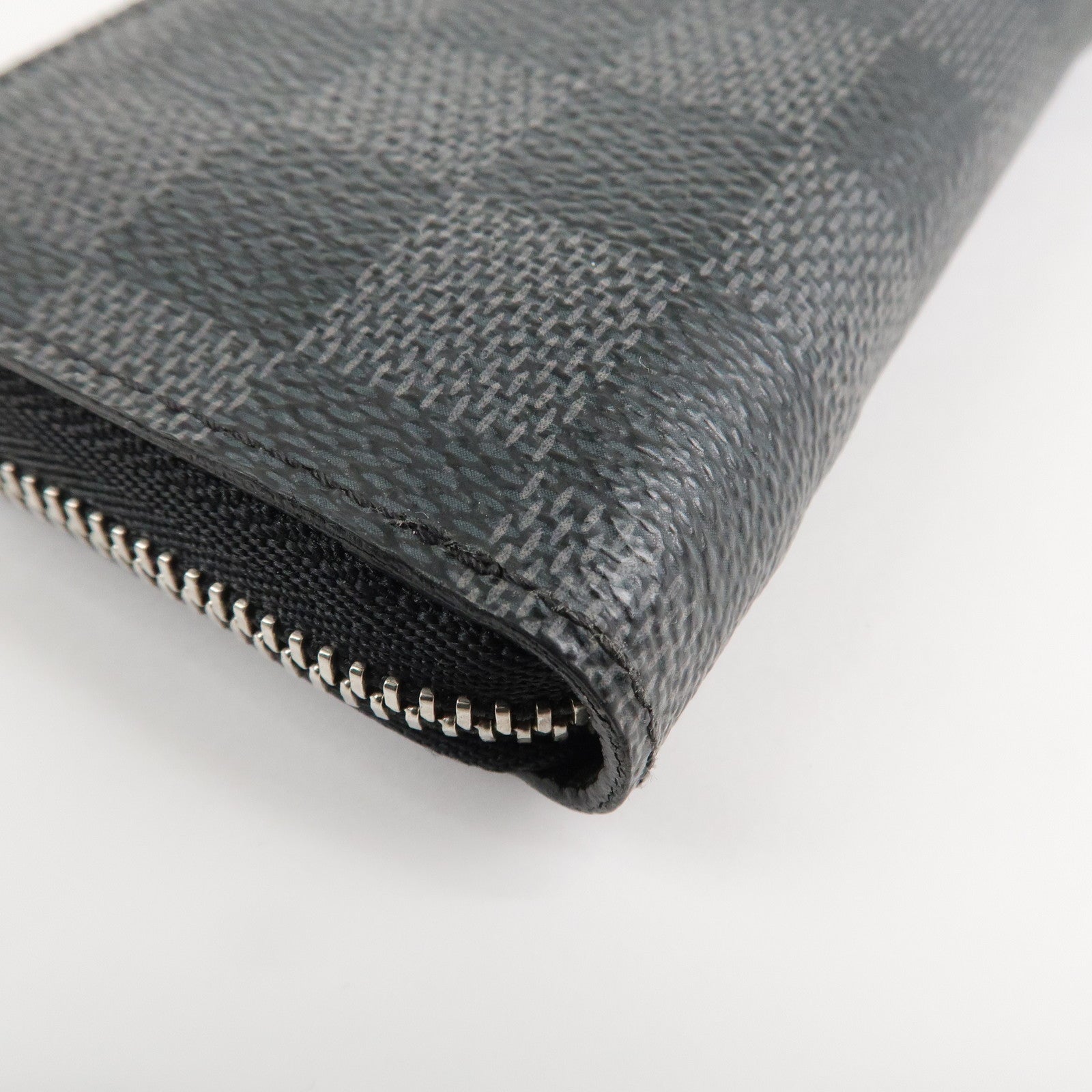 Louis Vuitton Damier Graphite Zippy Coin Purse Coin Case N63076 Used