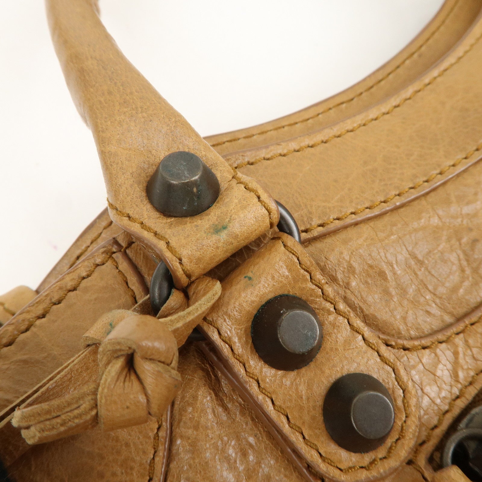 BALENCIAGA Mini City Leather Classic 2Way Bag Brown 300295 Used