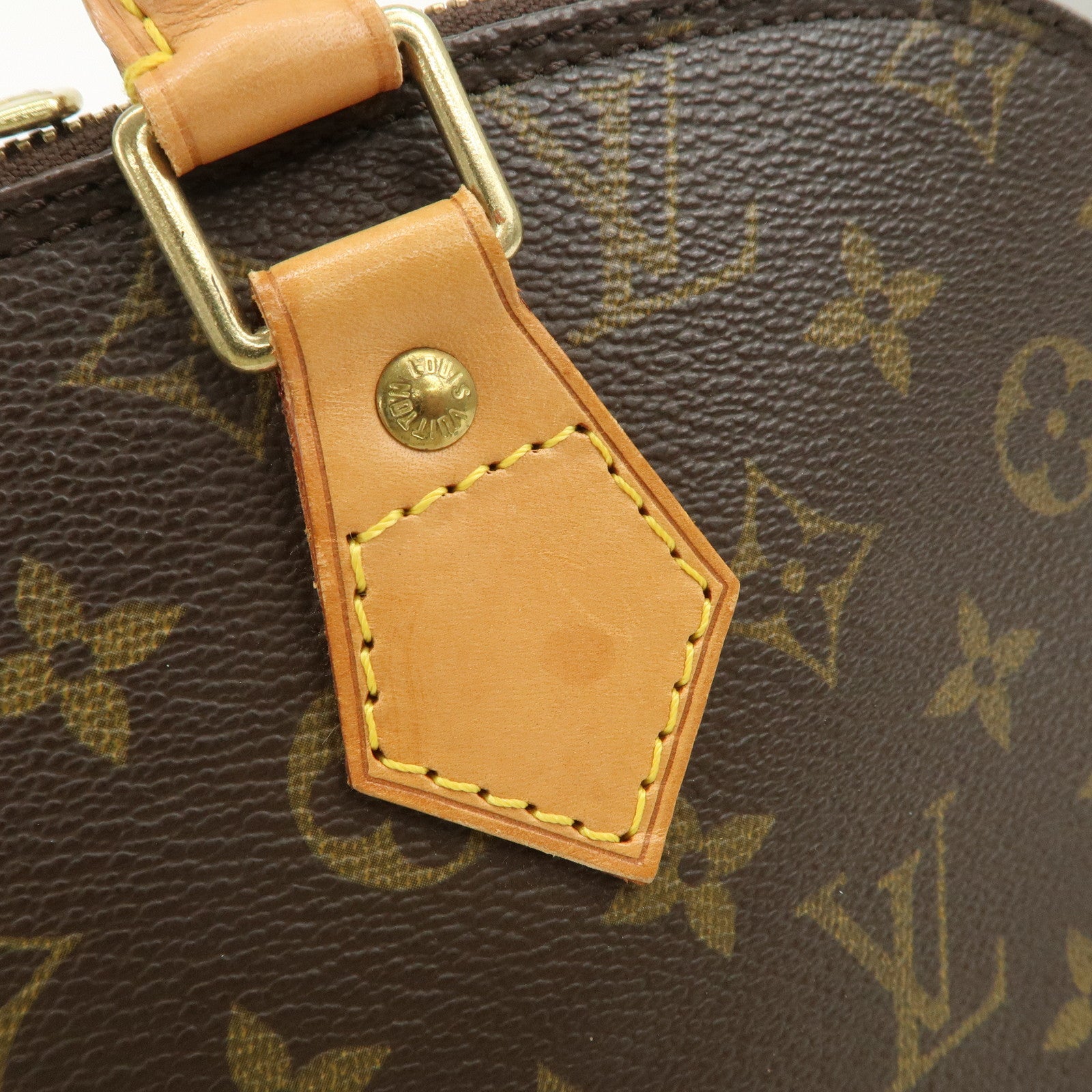 Louis Vuitton Monogram Alma Hand Bag Brown M51130 Used