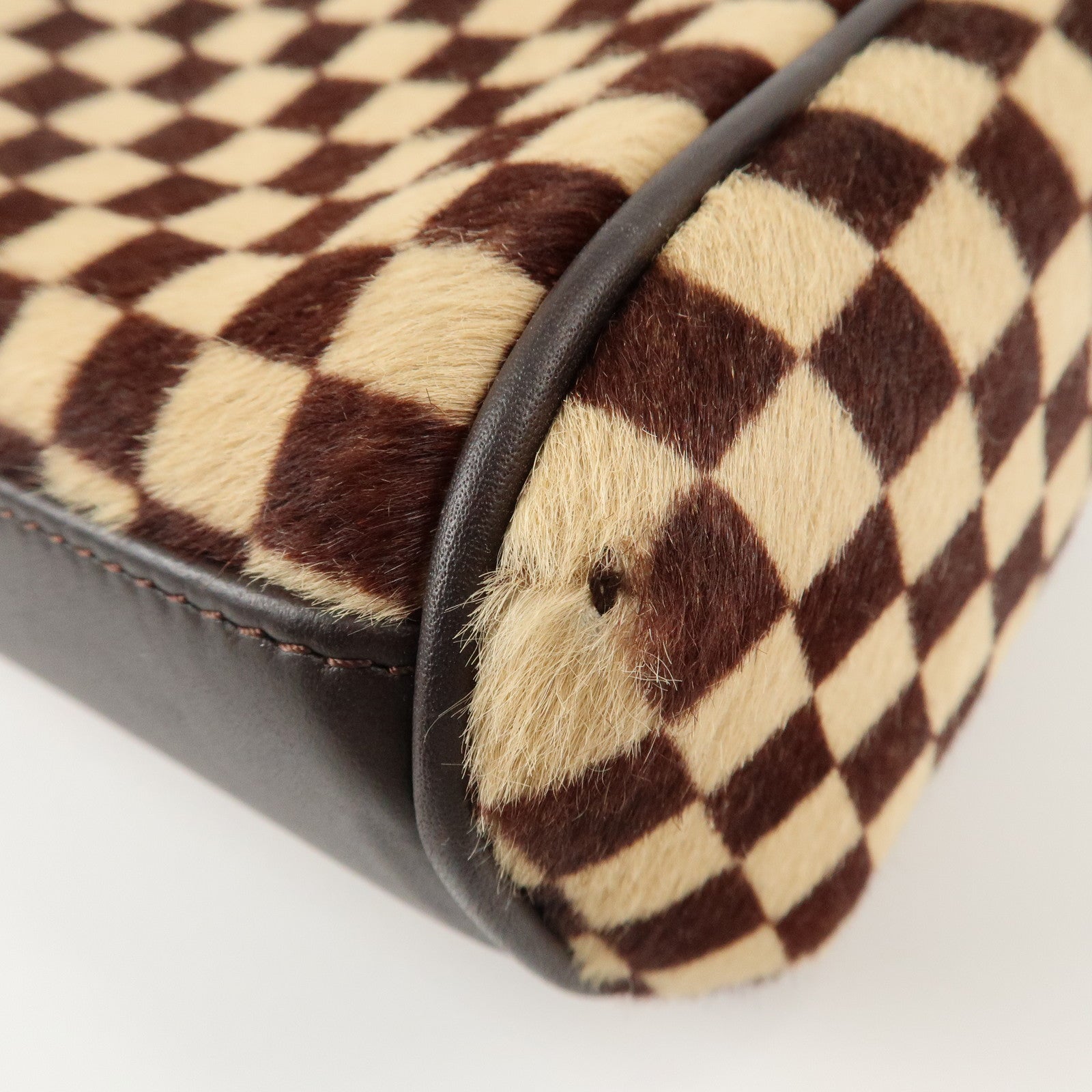 Louis Vuitton Damier Sauvage Lion Hand Bag Beige Brown M92131 Used