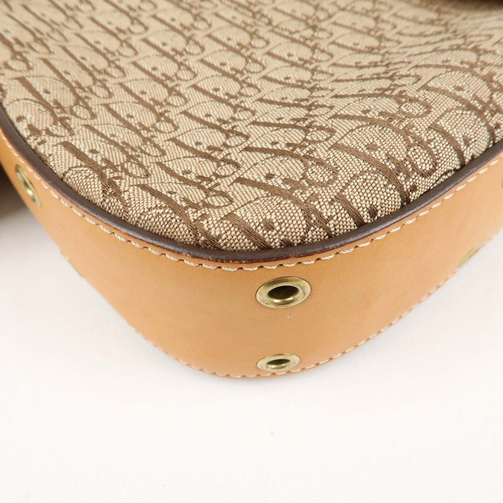 Christian Dior Trotter Canvas Leather Shoulder Bag & Pouch Used