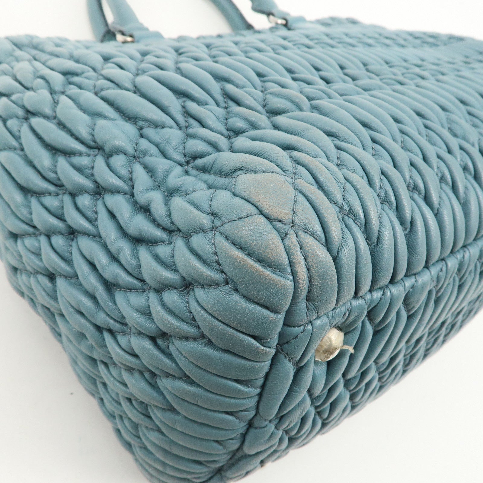 MIU MIU Matelasse Nappa Crystal Leather 2WAY Bag RN0958 Used