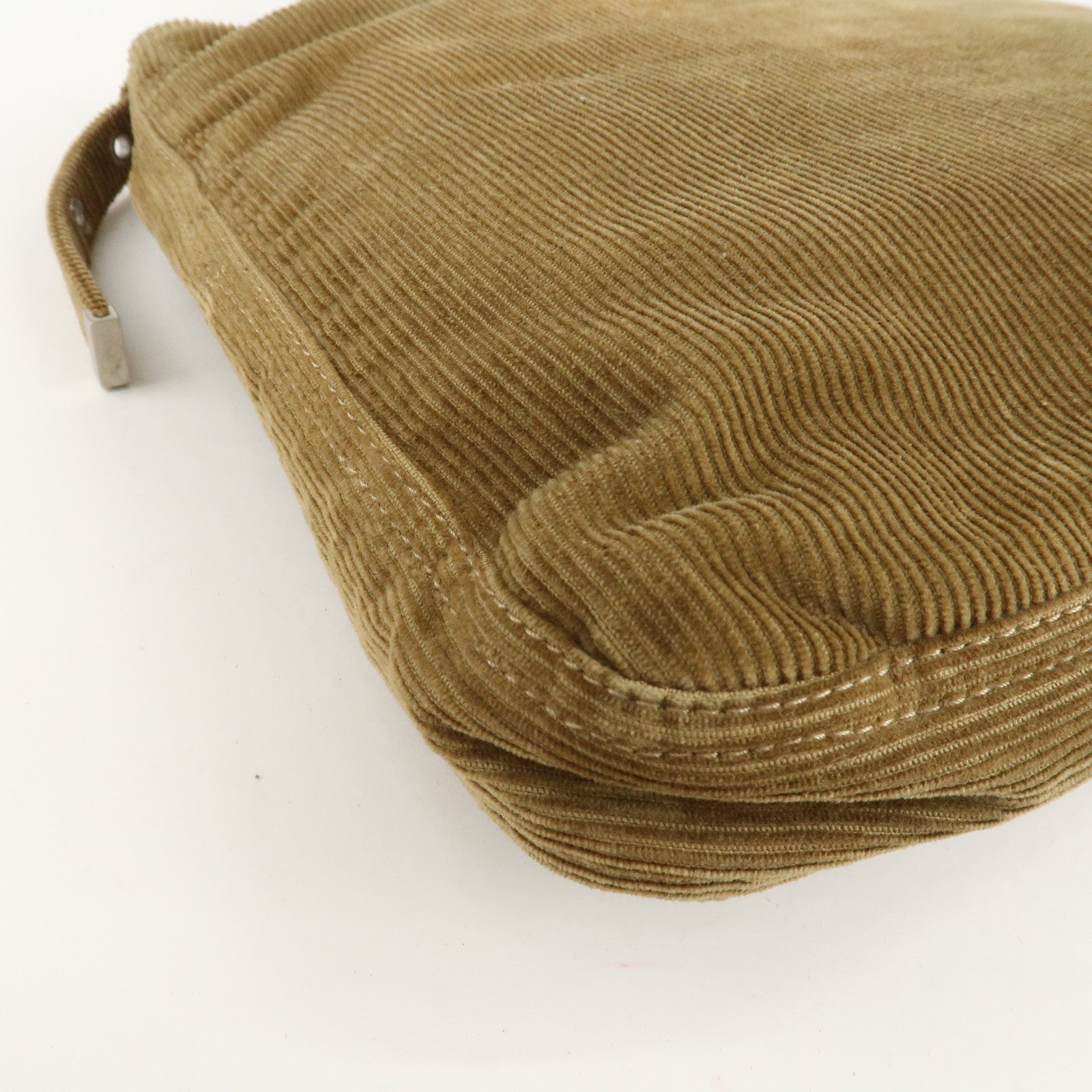 FENDI Corduroy Shoulder Bag Hand Bag Brown 26727 Used