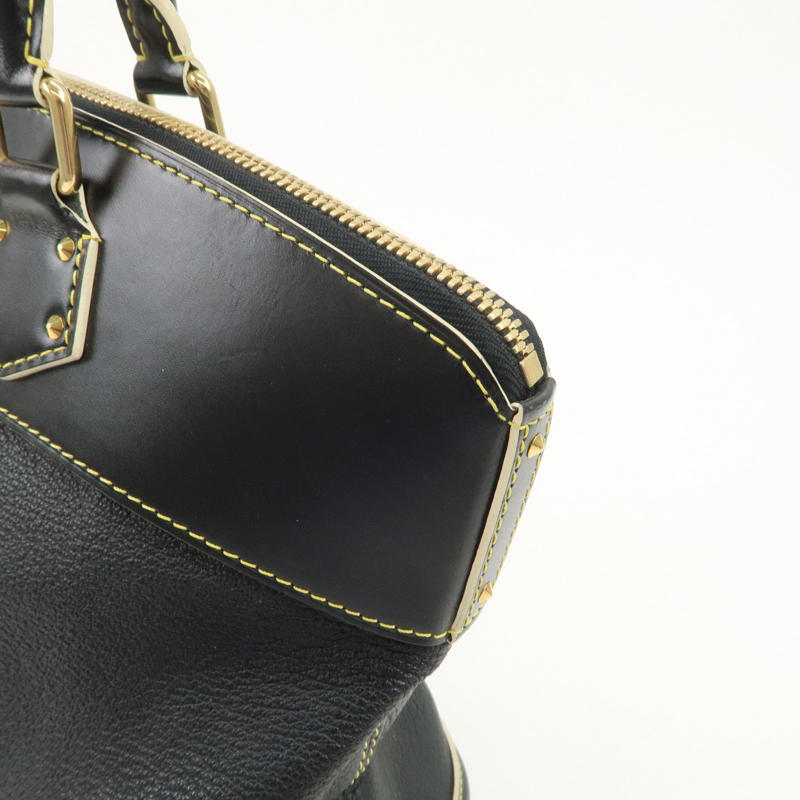 Louis Vuitton Suhari Leather Lock It MM Hand Bag Noir Black M91875