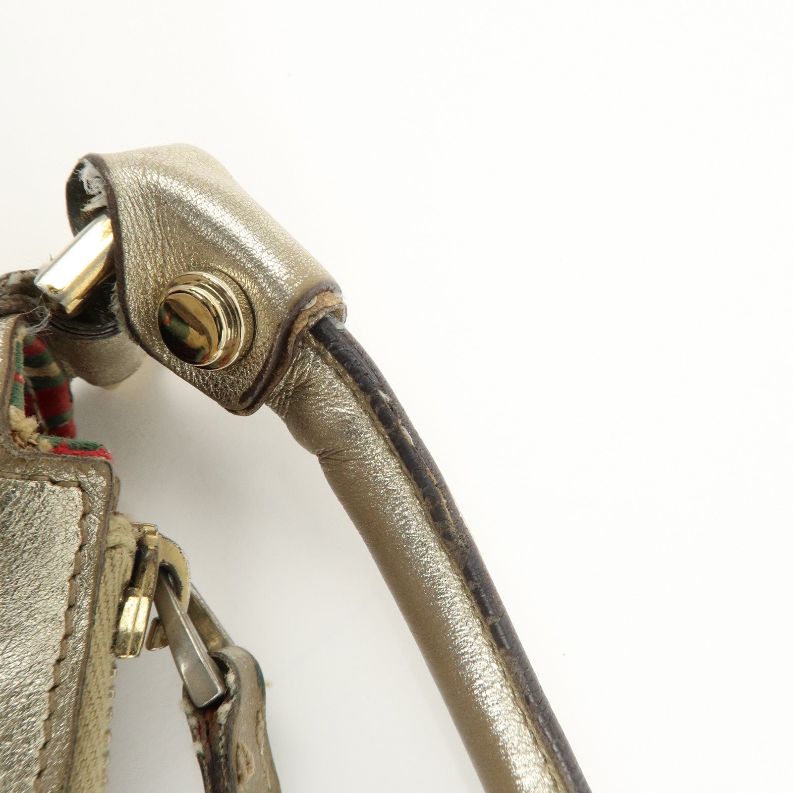 GUCCI GG Canvas Leather Shoulder Bag 153025 Used