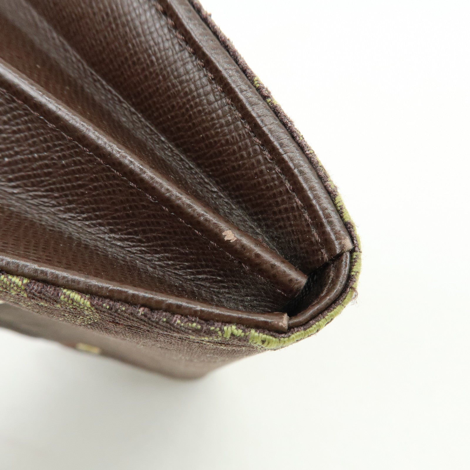 Louis Vuitton Monogram Mini Lin Canvas Long Wallet Brown M95234