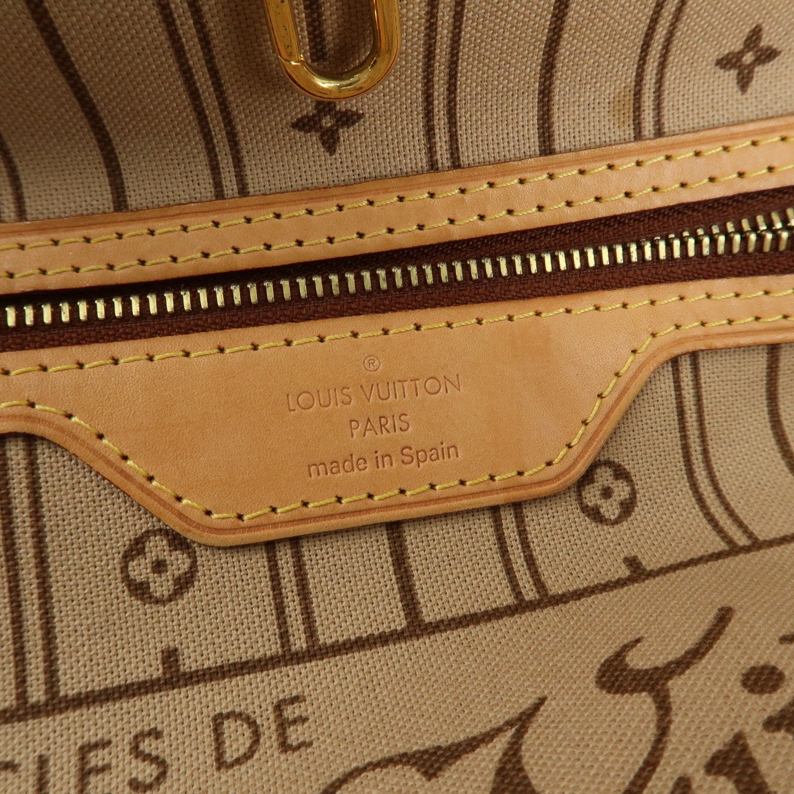 Louis Vuitton Monogram Neverfull MM Tote Bag Brown M40156 Used
