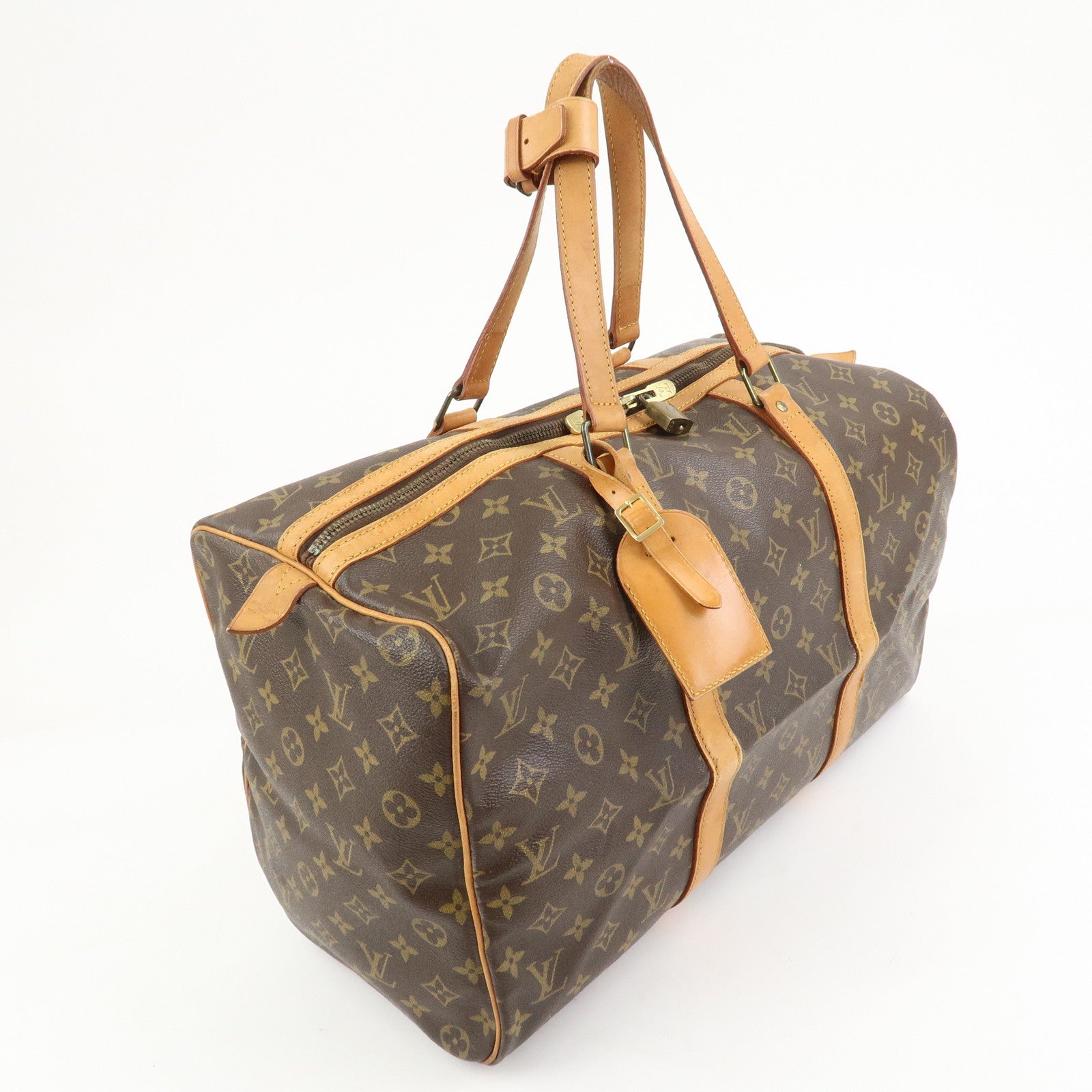Louis Vuitton Monogram Sac Souple 45 Boston Bag Brown M41624