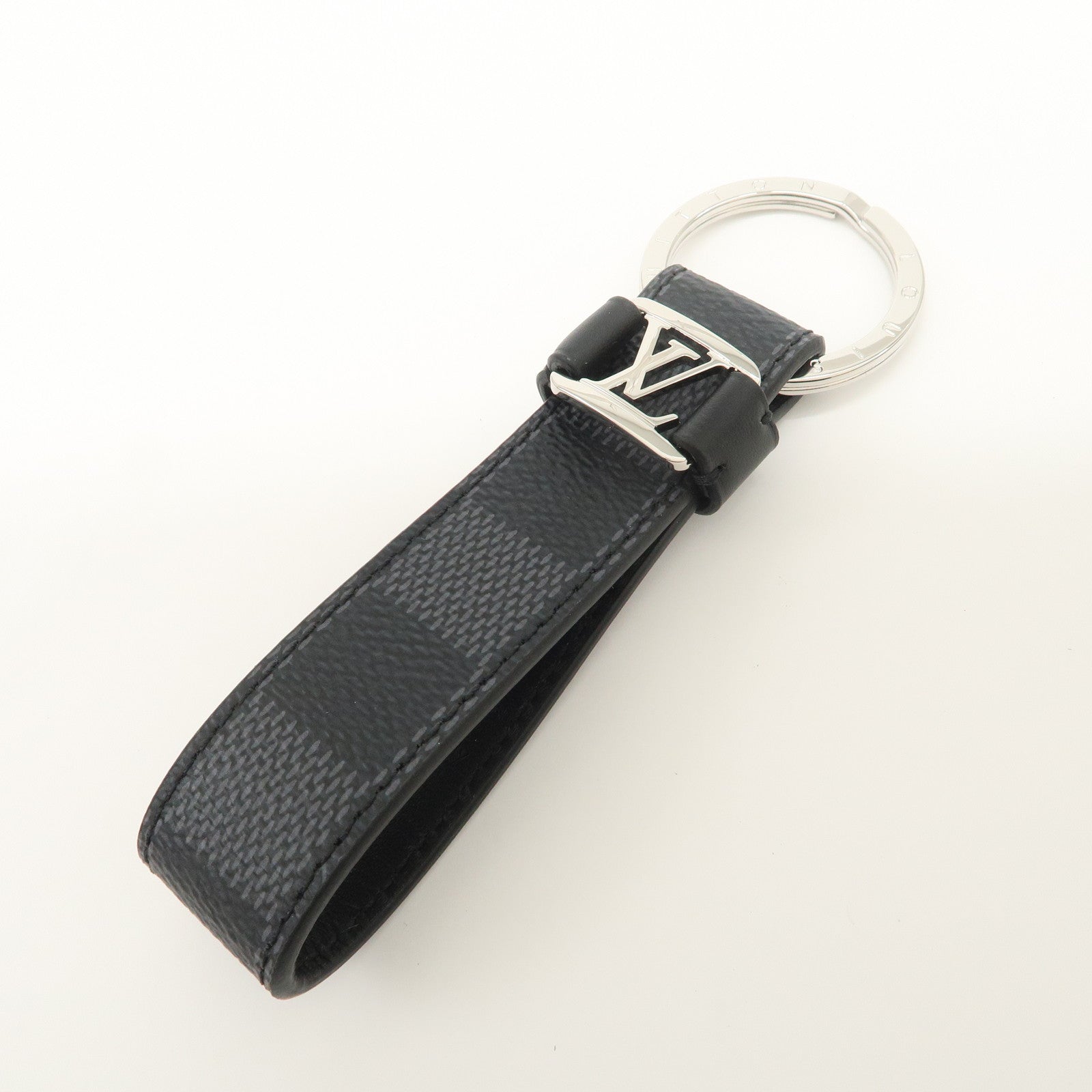 Louis Vuitton Damier Graphite Dragonne Key Chain Charm Grey M62706