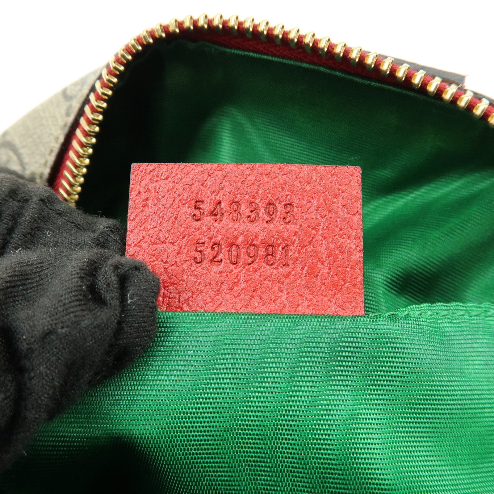 GUCCI GG Marmont GG Supreme Cosmetic Pouch Brown Red 548393