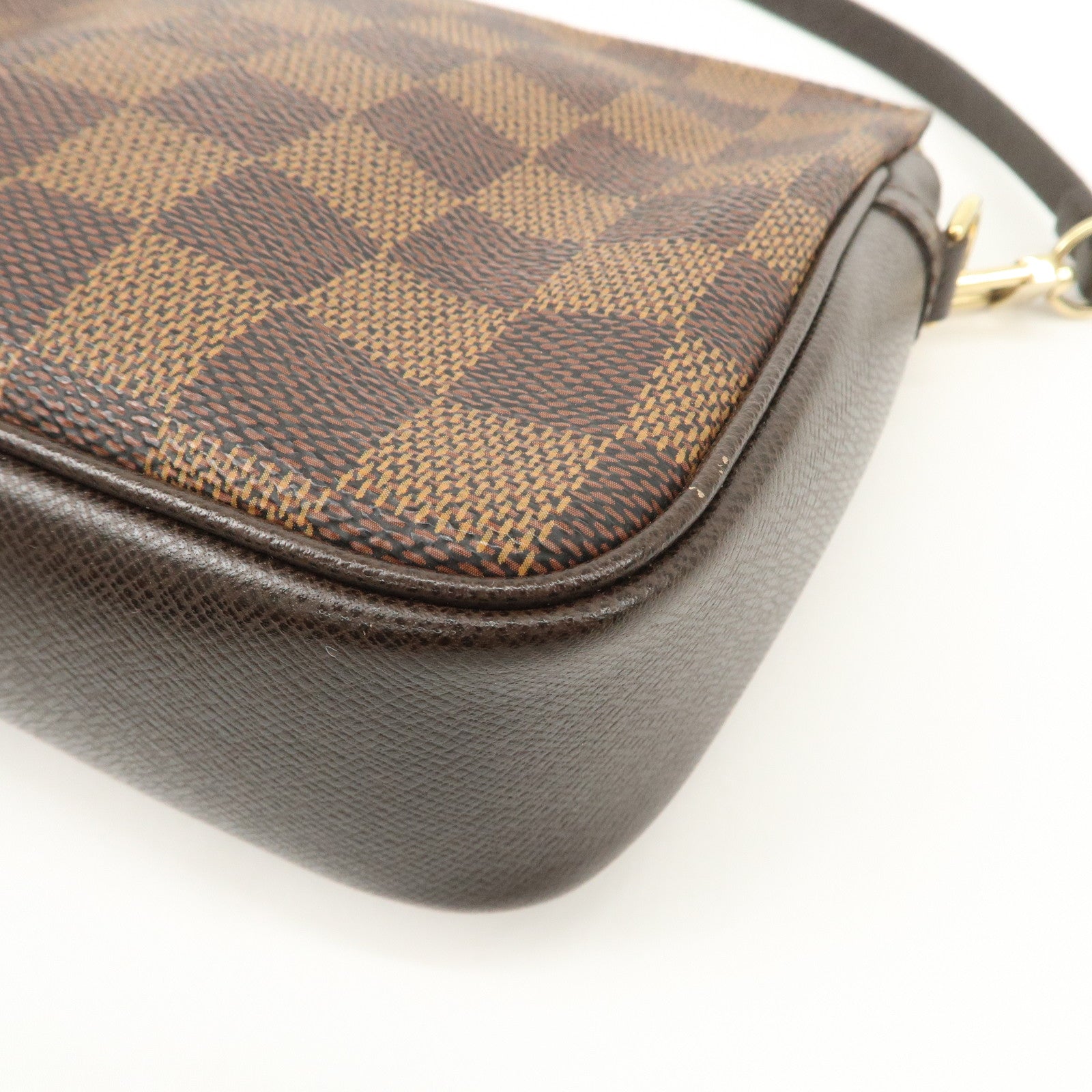 Louis Vuitton Damier Trousse Makeup Accessory Pouch Brown N51982 Used