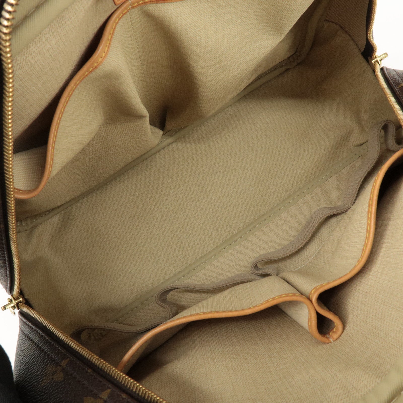 Louis Vuitton Monogram Deauville Hand Bag Brown M47270 Used