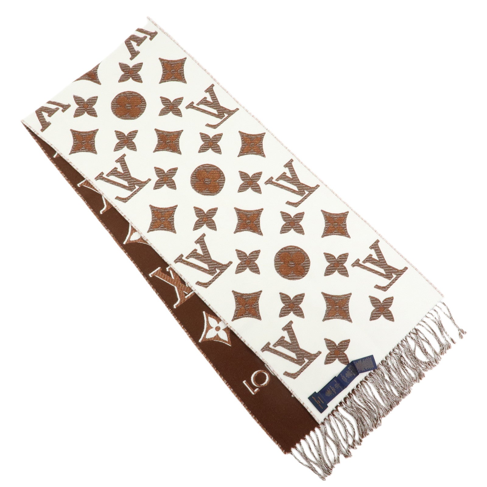 Louis Vuitton Wool Rayon Silk LV Essential Shine Scarf M78896
