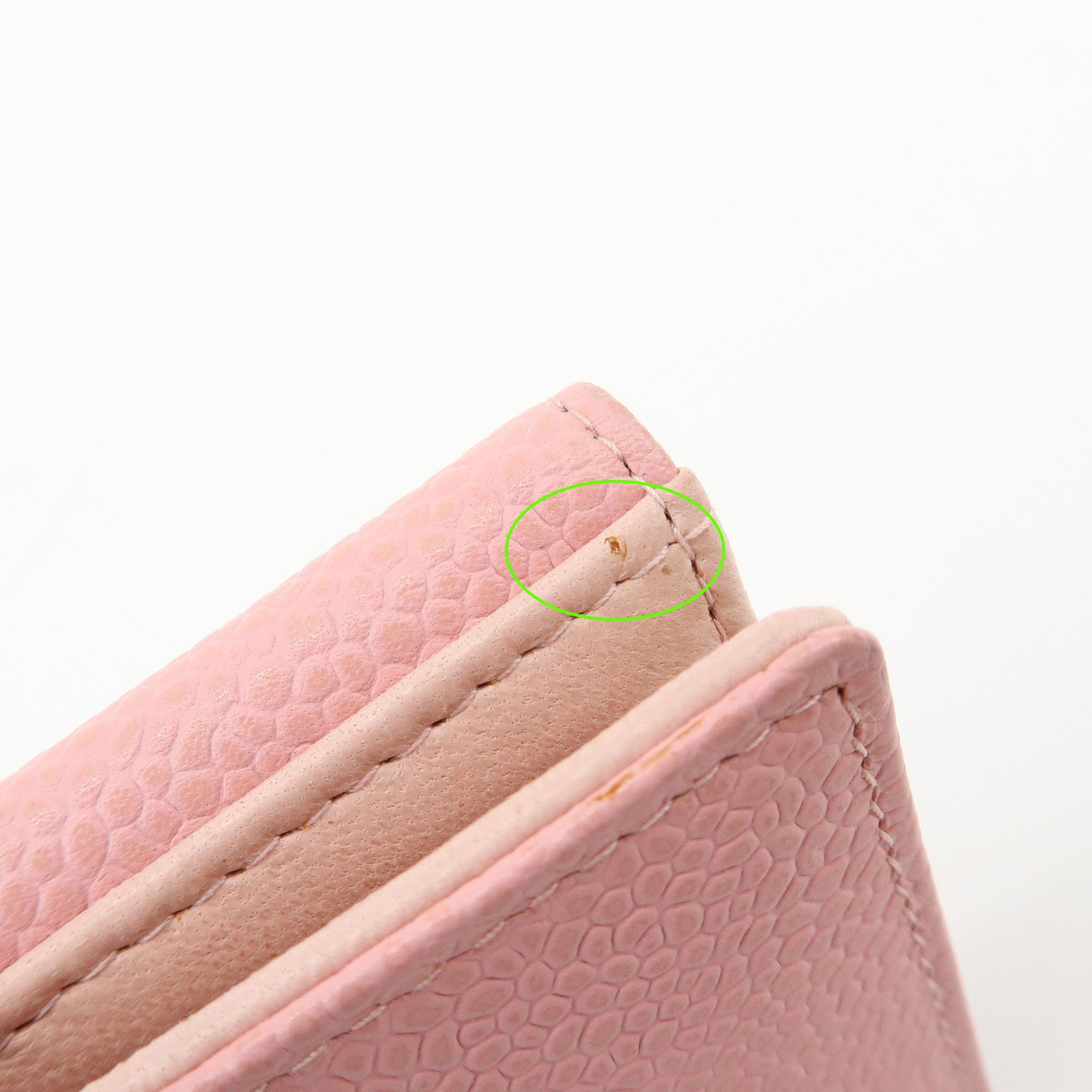 CHANEL COCO Mark Caviarskin Bi-fold Wallet Compact Wallet Pink