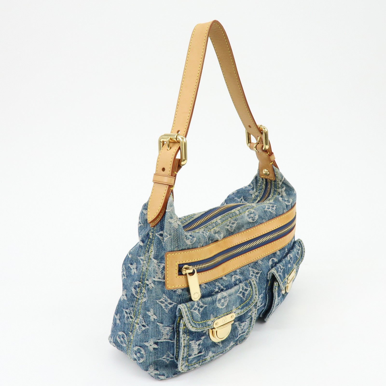 Louis Vuitton Monogram Denim Baggy PM 2Way Bag Shoulder Bag M95049