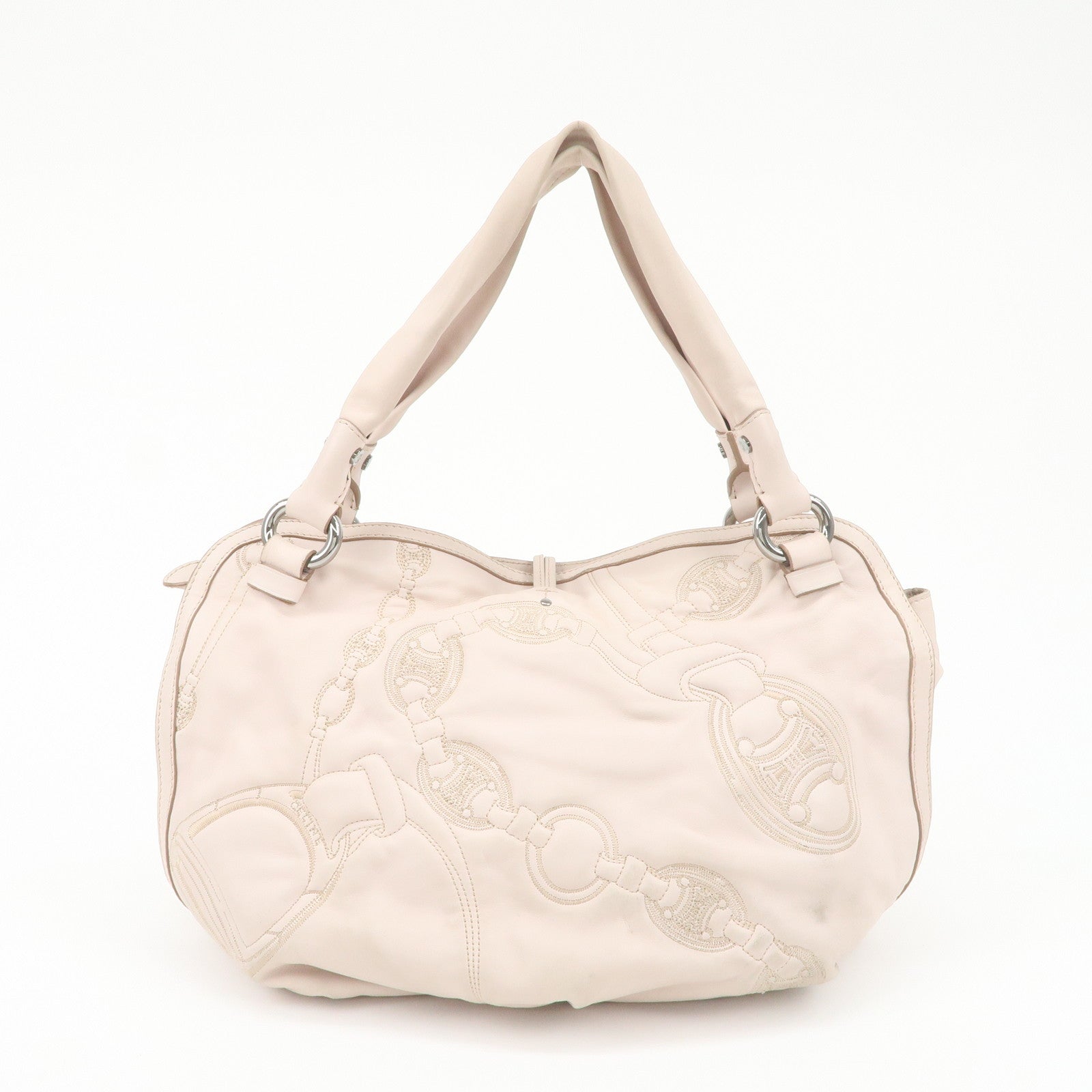 CELINE Leather Bitter Sweet Hand Bag Shoulder Bag Pink