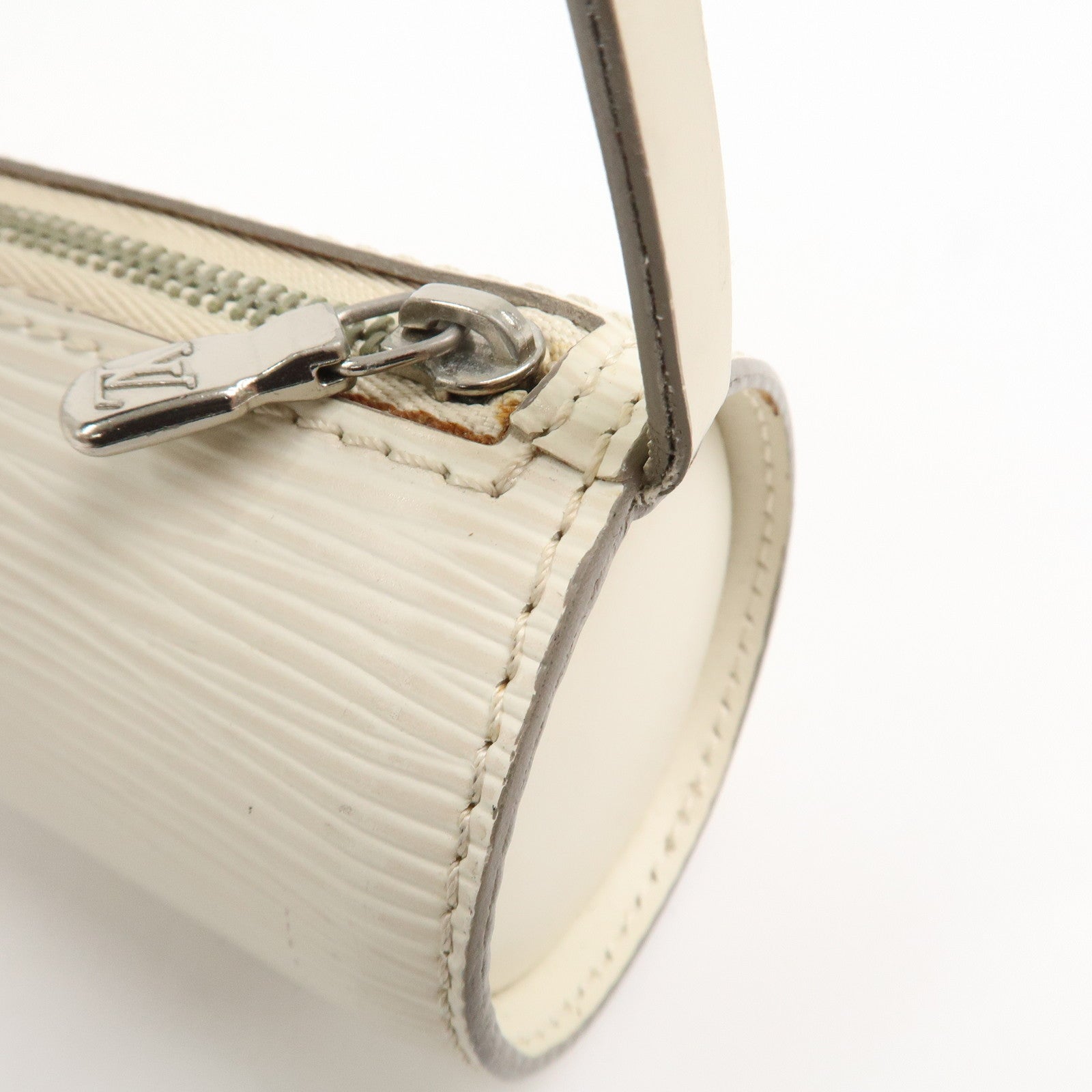 Louis Vuitton Epi Leather Mini Pouch For Soufflot Bag Yvoire White
