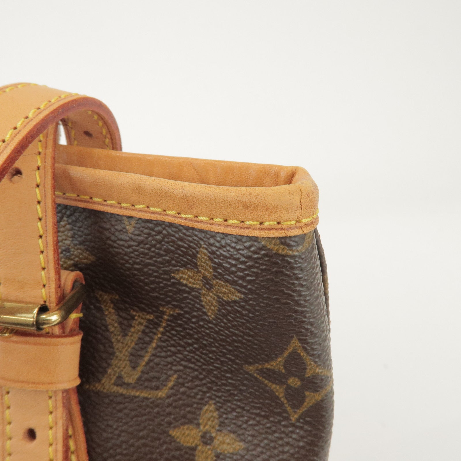 Louis Vuitton Monogram Canvas Bucket PM Hand Bag Brown M42238