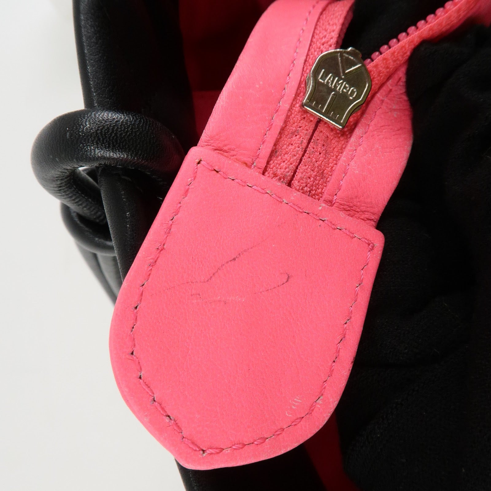 CHANEL Cambon Line COCO Mark Lamb Skin Small Tote Bag Black A25166 Used