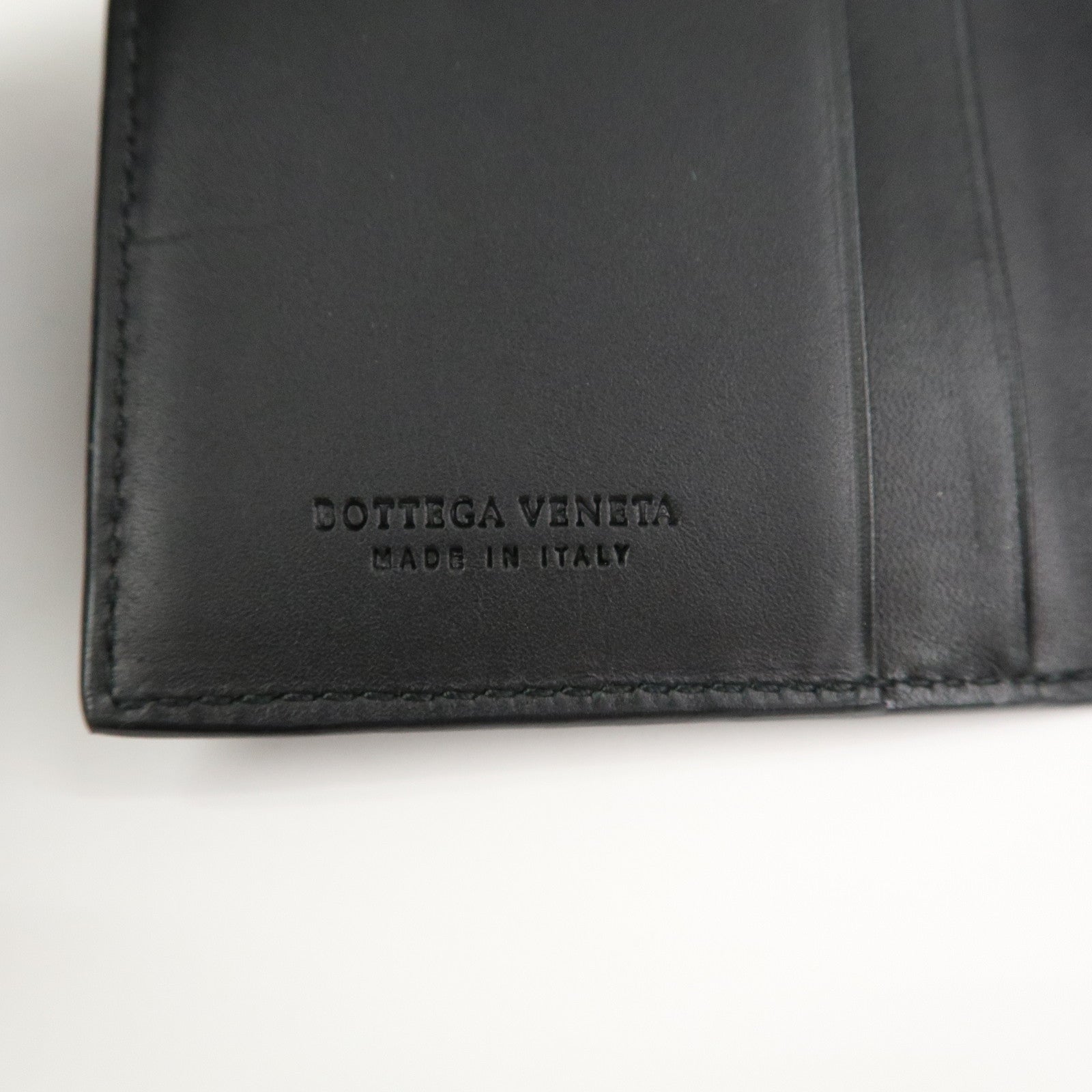 BOTTEGA VENETA Intrecciato Leather Card Case Black