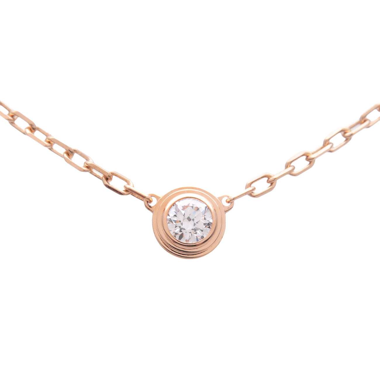Cartier Diamants Legers Necklace SM Diamond D'amour 0.09ct 750PG