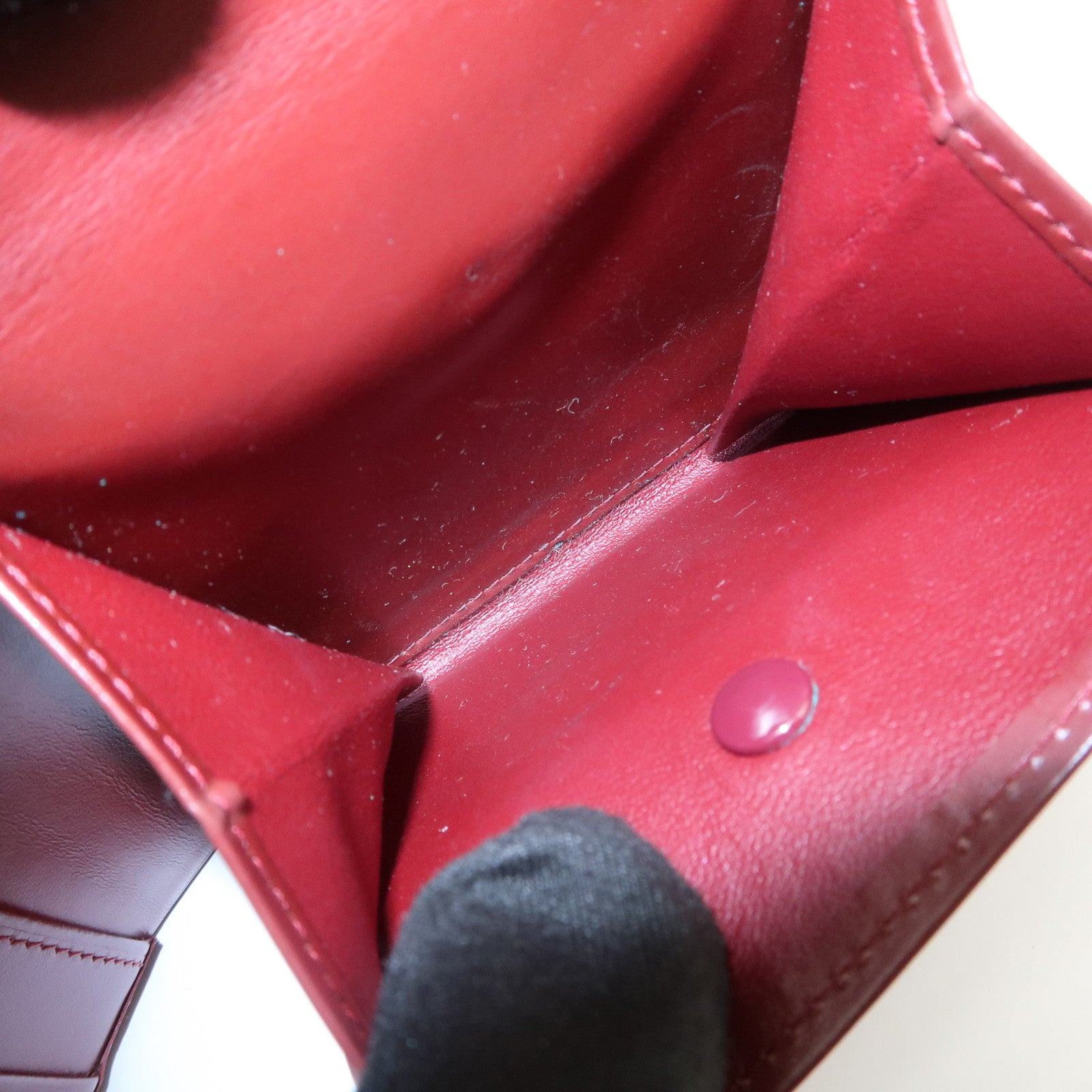 Cartier Must de Cartier Logo Leather Compact Wallet Bordeaux