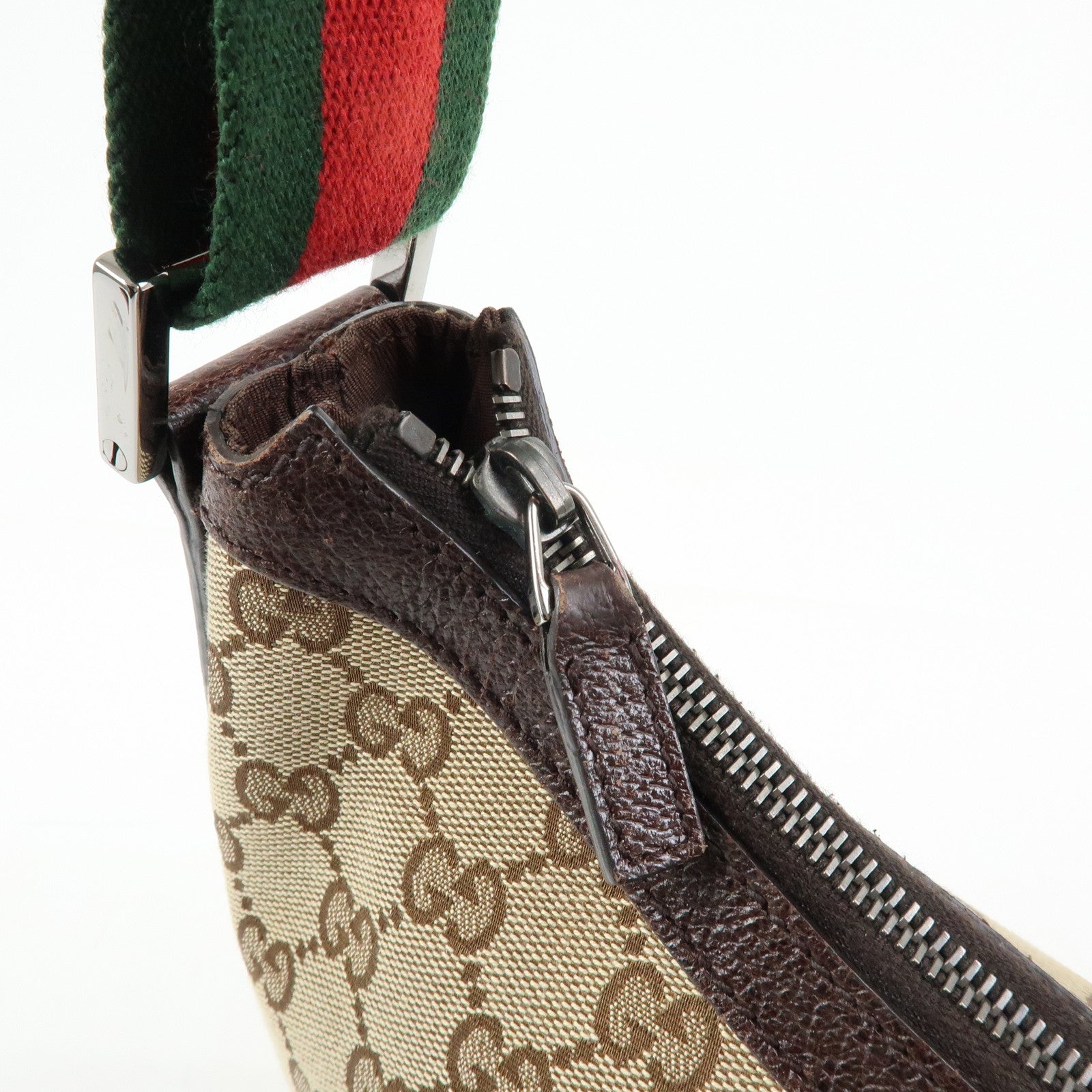 GUCCI Sherry GG Canvas Shoulder Crossbody Bag Beige Brown 181092