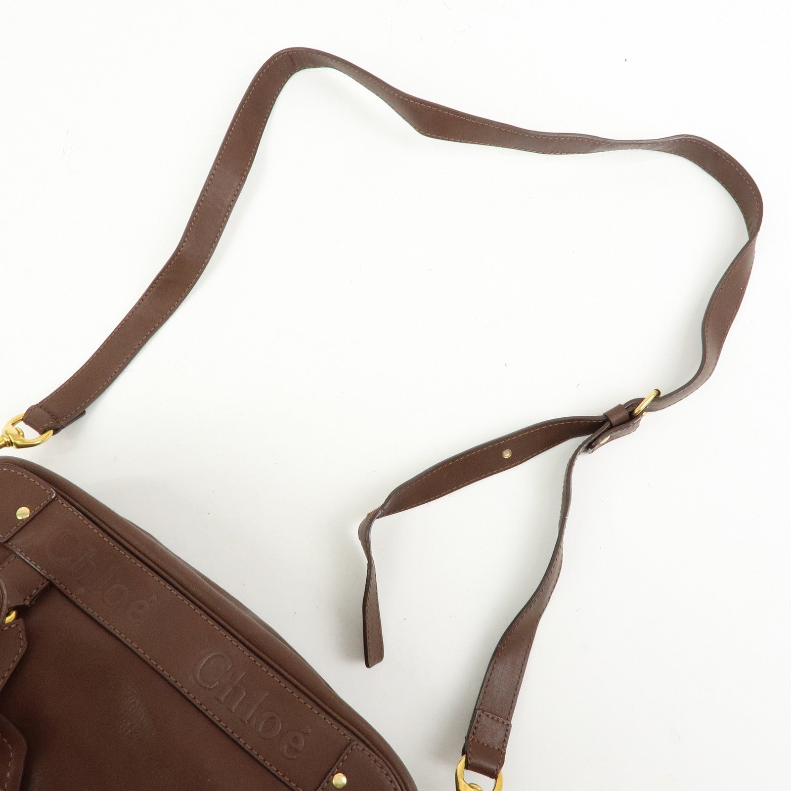 Chloe Eden Leather Shoulder Bag Crossbody Bag Tassel Dark Brown