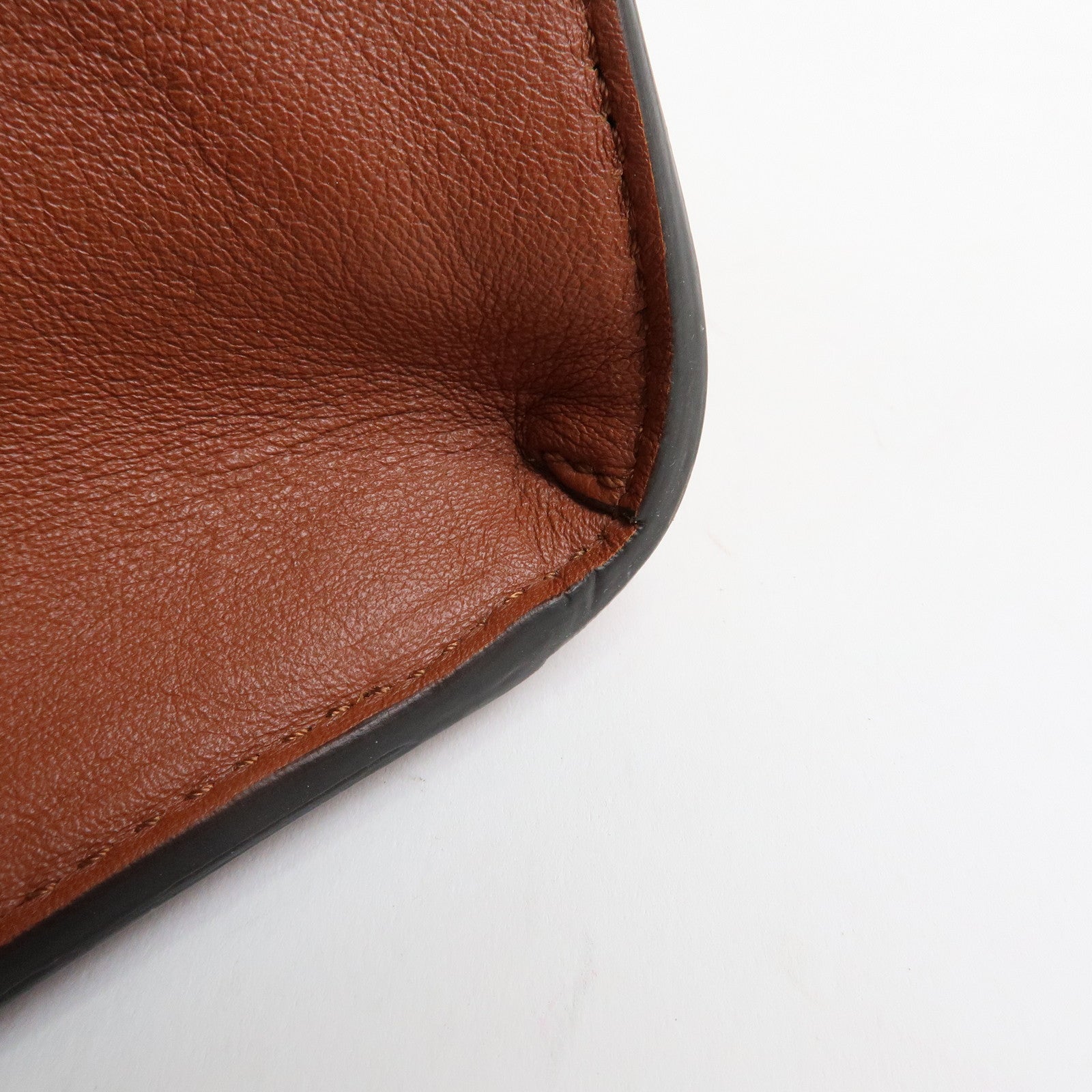 FENDI Peekaboo X‑Lite Leather Shoulder Bag Hand Bag Brown 8BN304