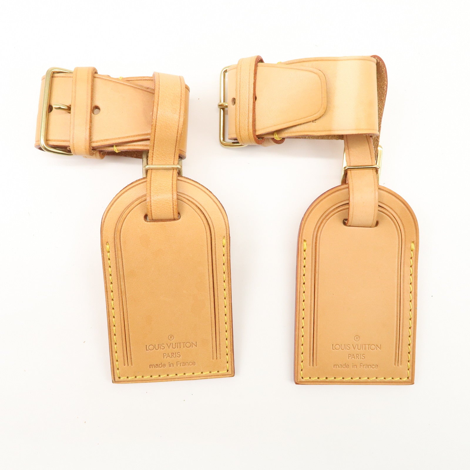 Louis Vuitton Set of 15 Nume Leather Name Tag & Poignet Natural Used