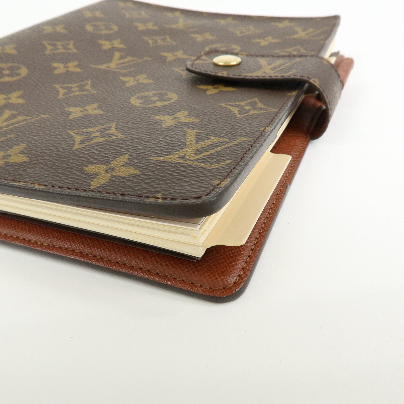 Louis Vuitton Monogram Agenda GM Planner Cover Brown R20106