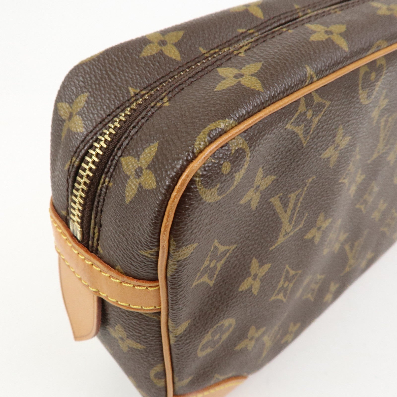Louis Vuitton Monogram Compiegne 28 Pouch Clutch Bag Brown M51845
