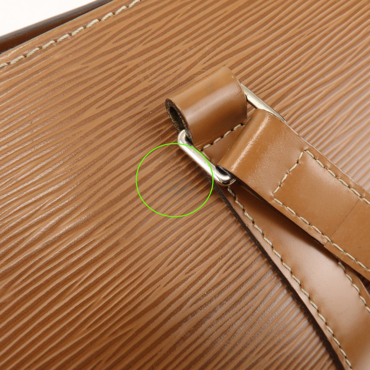 Louis Vuitton Epi Soufflot Leather Shoulder Hand Bag Canelle M52861