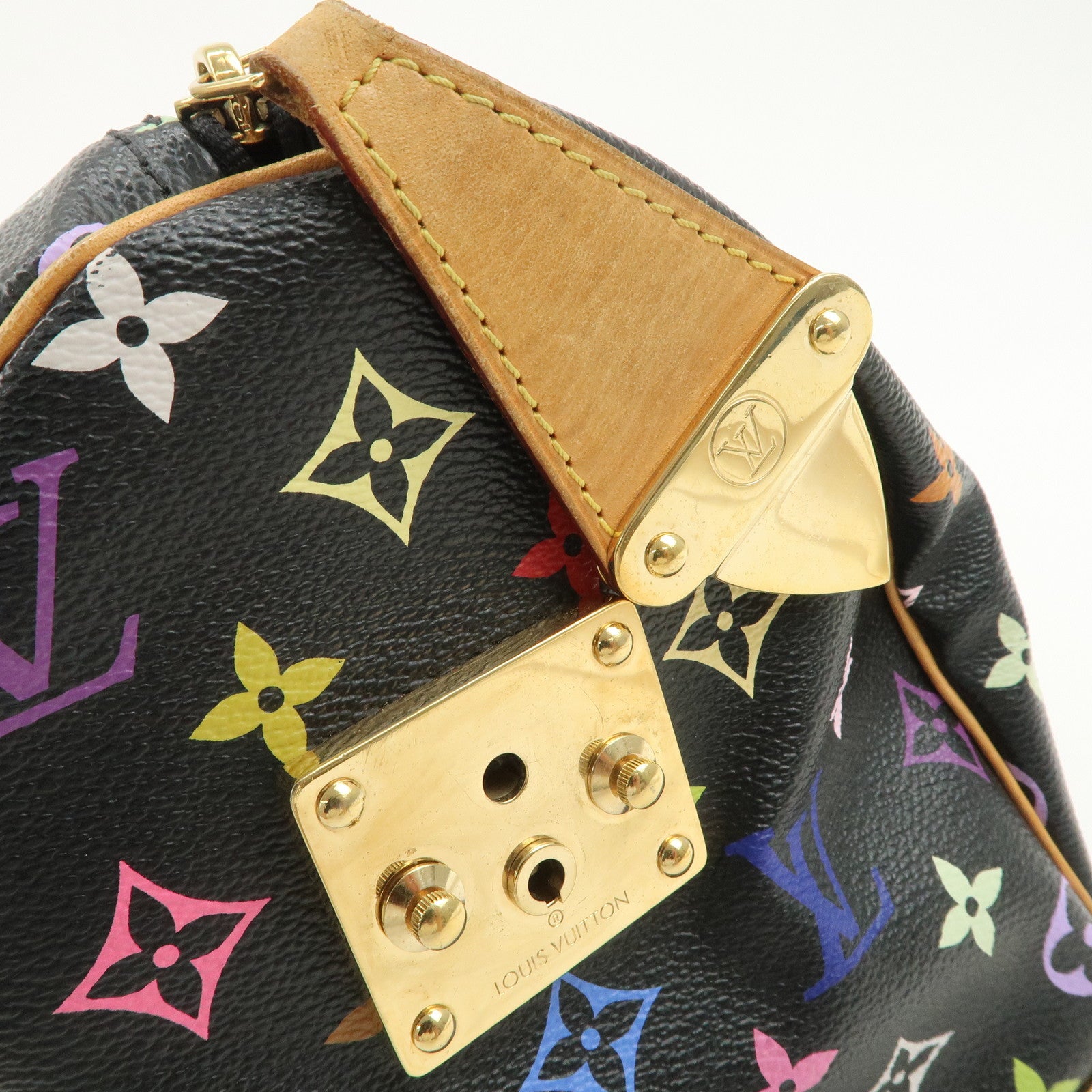 Louis Vuitton Monogram Multicolor Speedy 30 Boston Bag Noir M92642