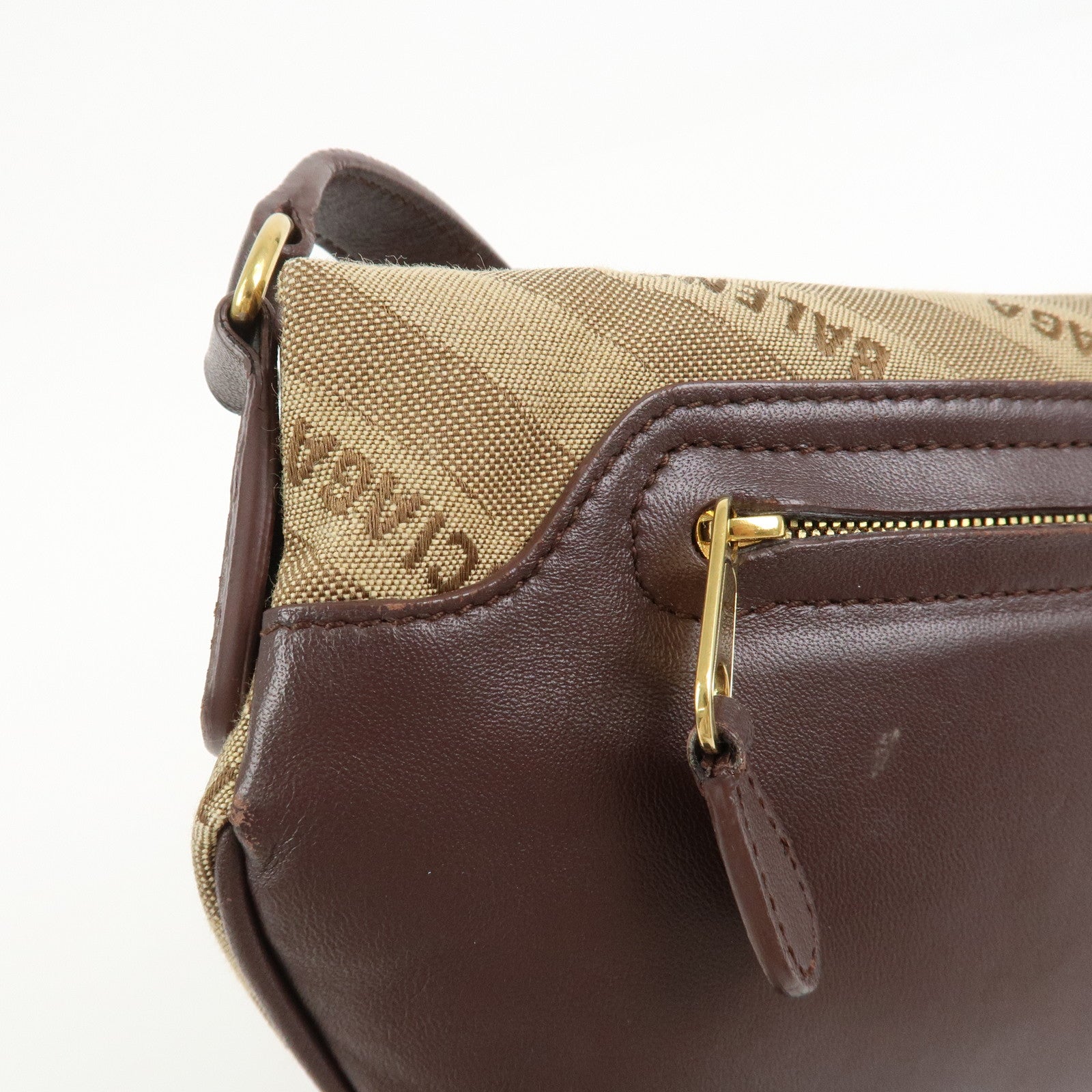 BALENCIAGA Leather Souvenir XS Body Bag Crossbody Bag Brown 518163