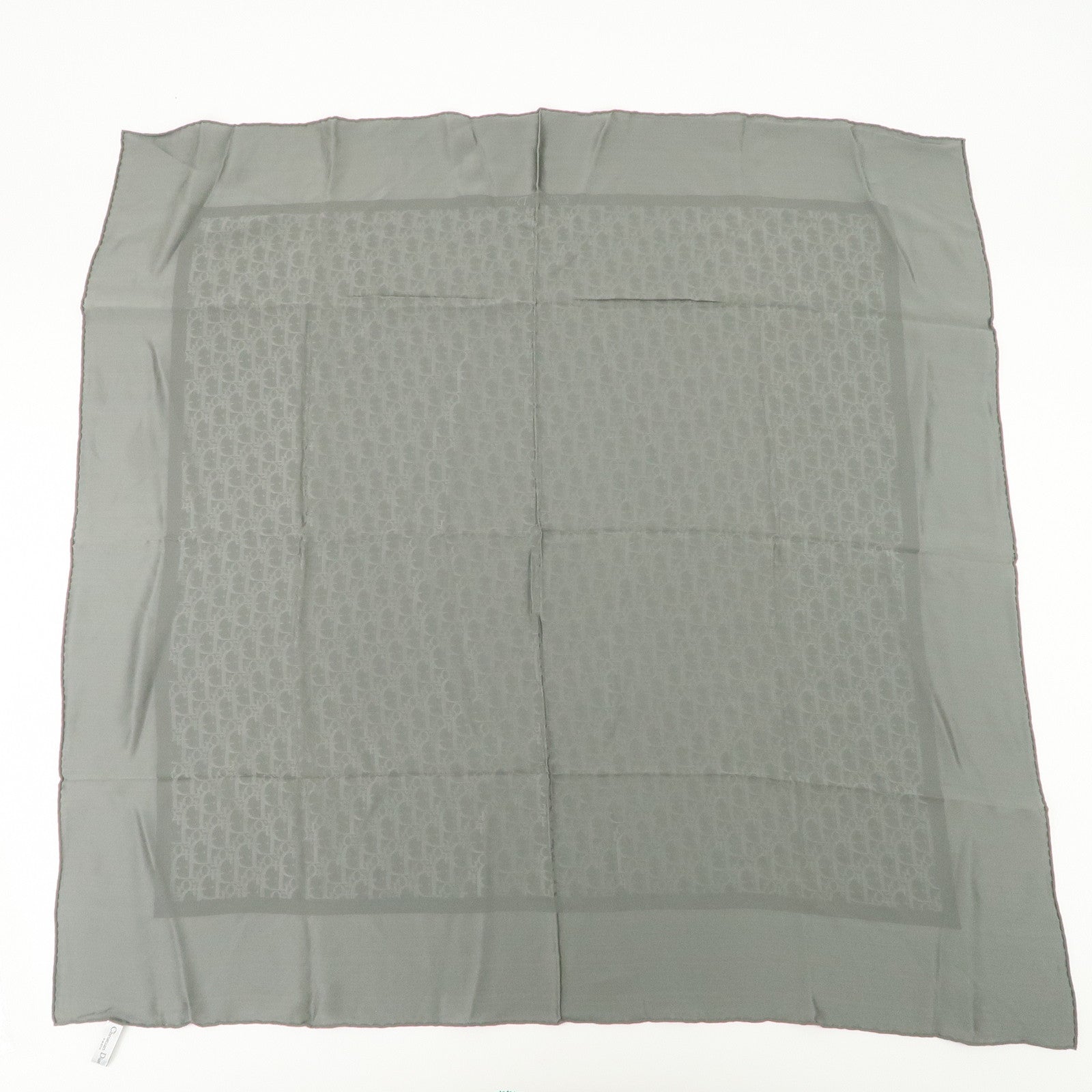 Christian Dior Trotter Silk 100% Scarf Moss Green