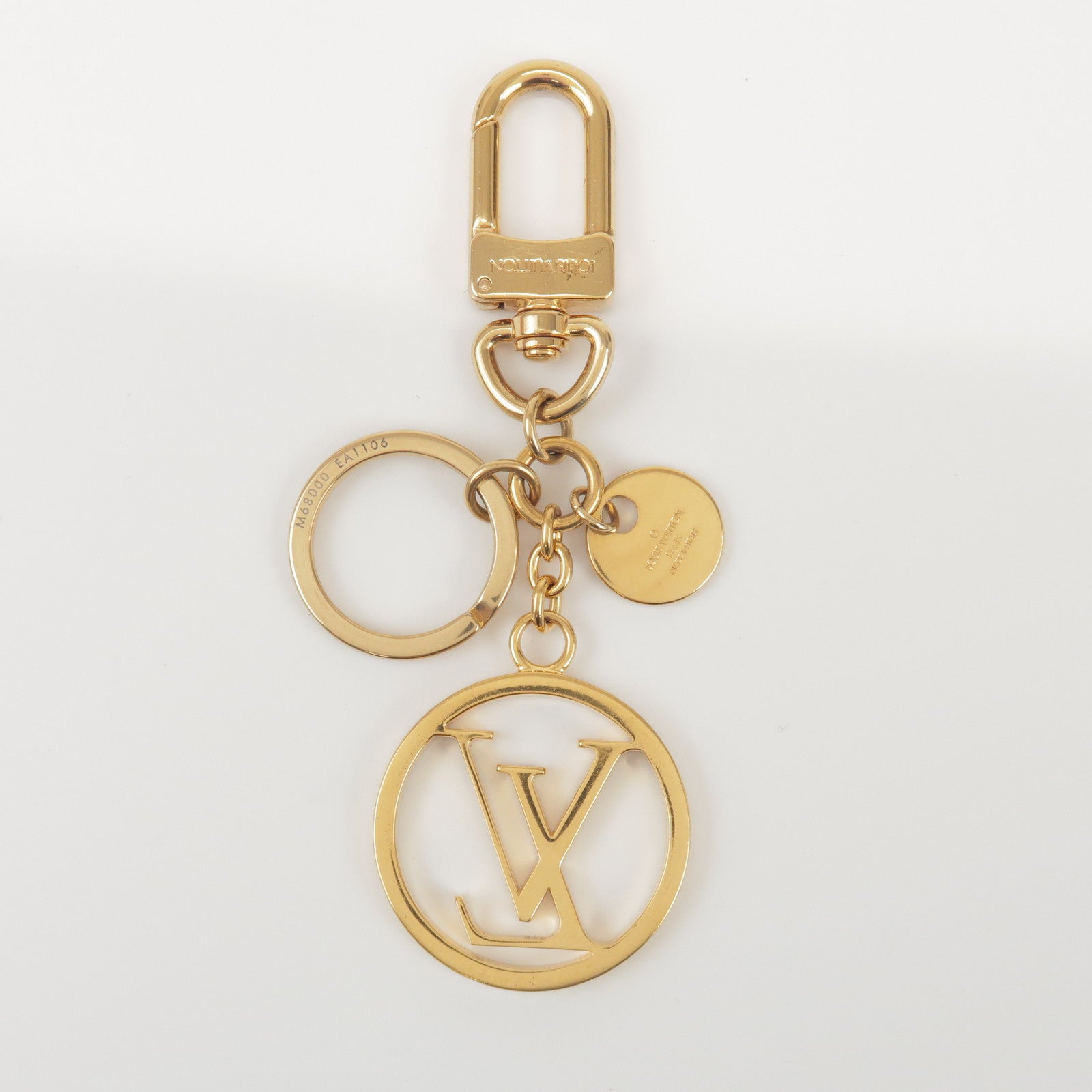 Louis Vuitton Porte Cles LV Circle Metal Bag Charm Gold M68000