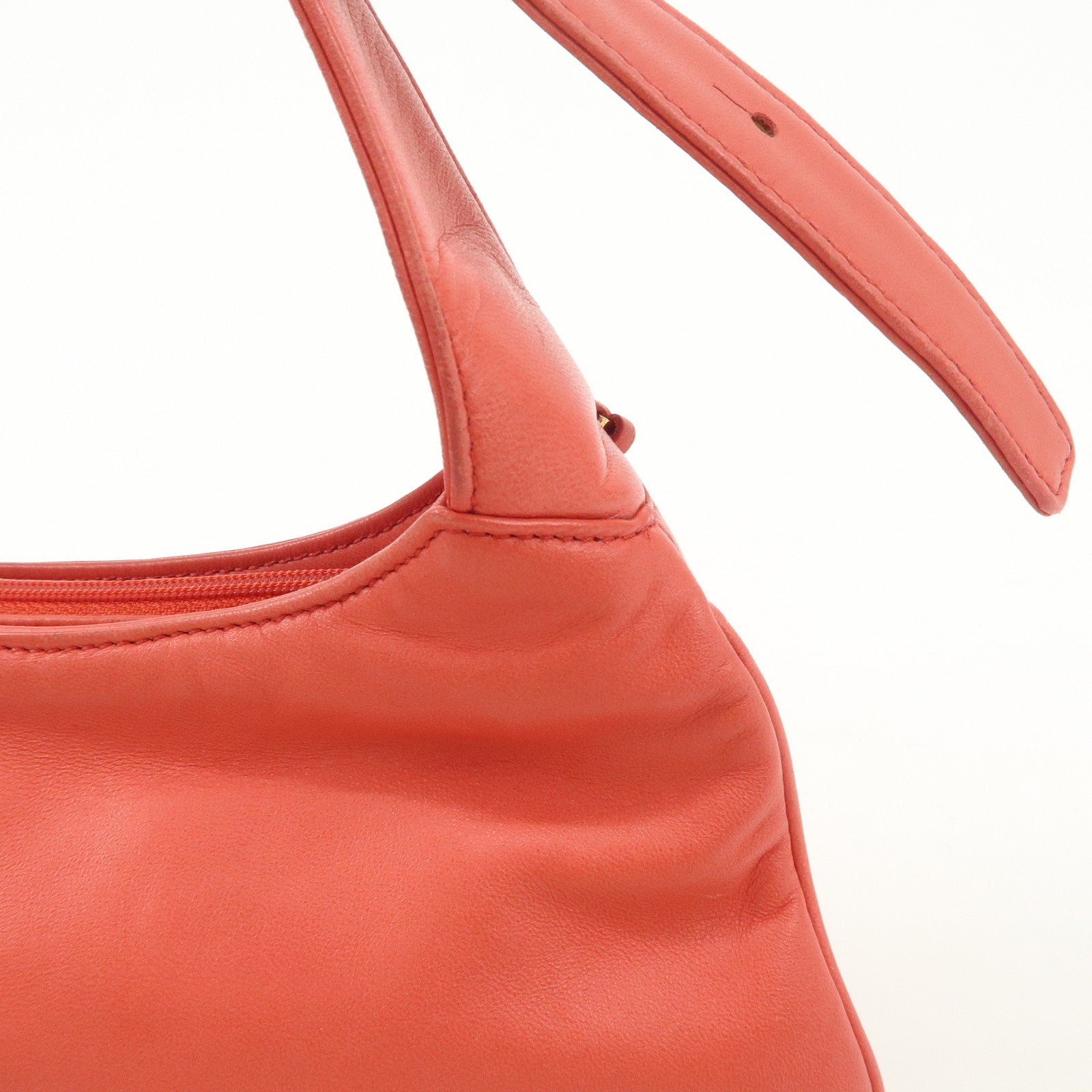 LOEWE Anagram Leather Shoulder Bag Hand Bag Pink Used