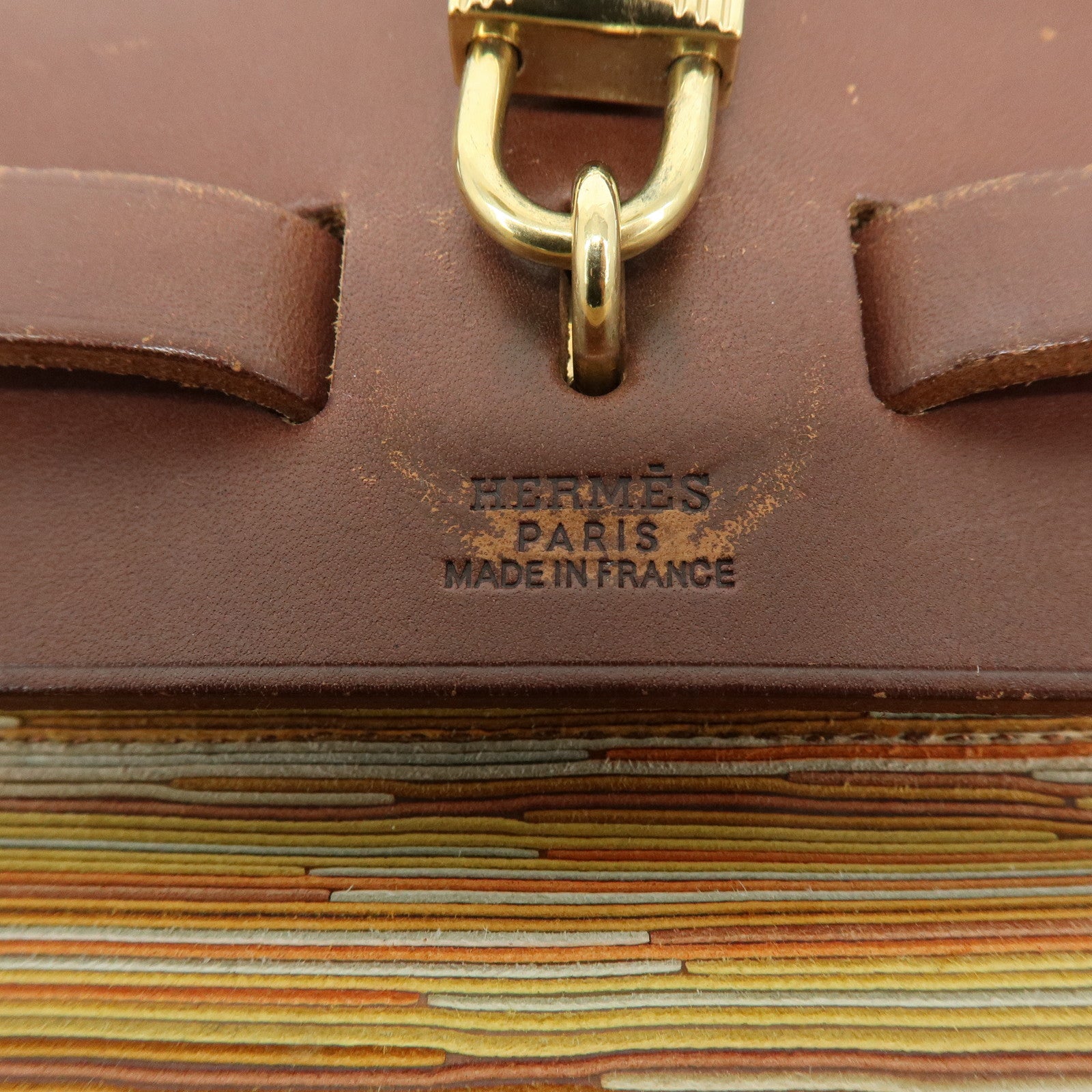 Hermes Herline Herbag PM Vibrato Calf Leather 2Way Hand Bag