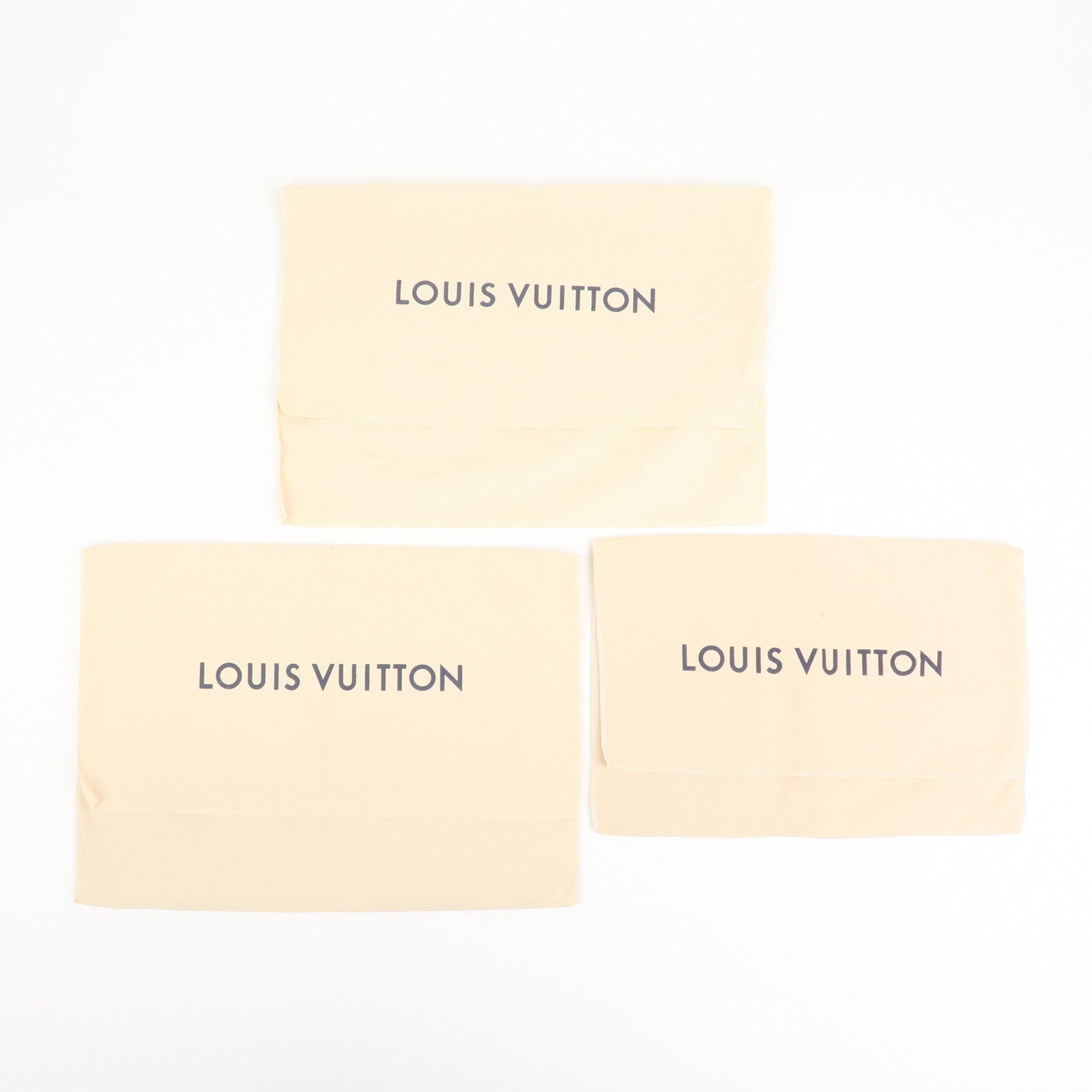 Louis Vuitton Set Of 15 Dust Bag Storage Bag Flap Style Beige
