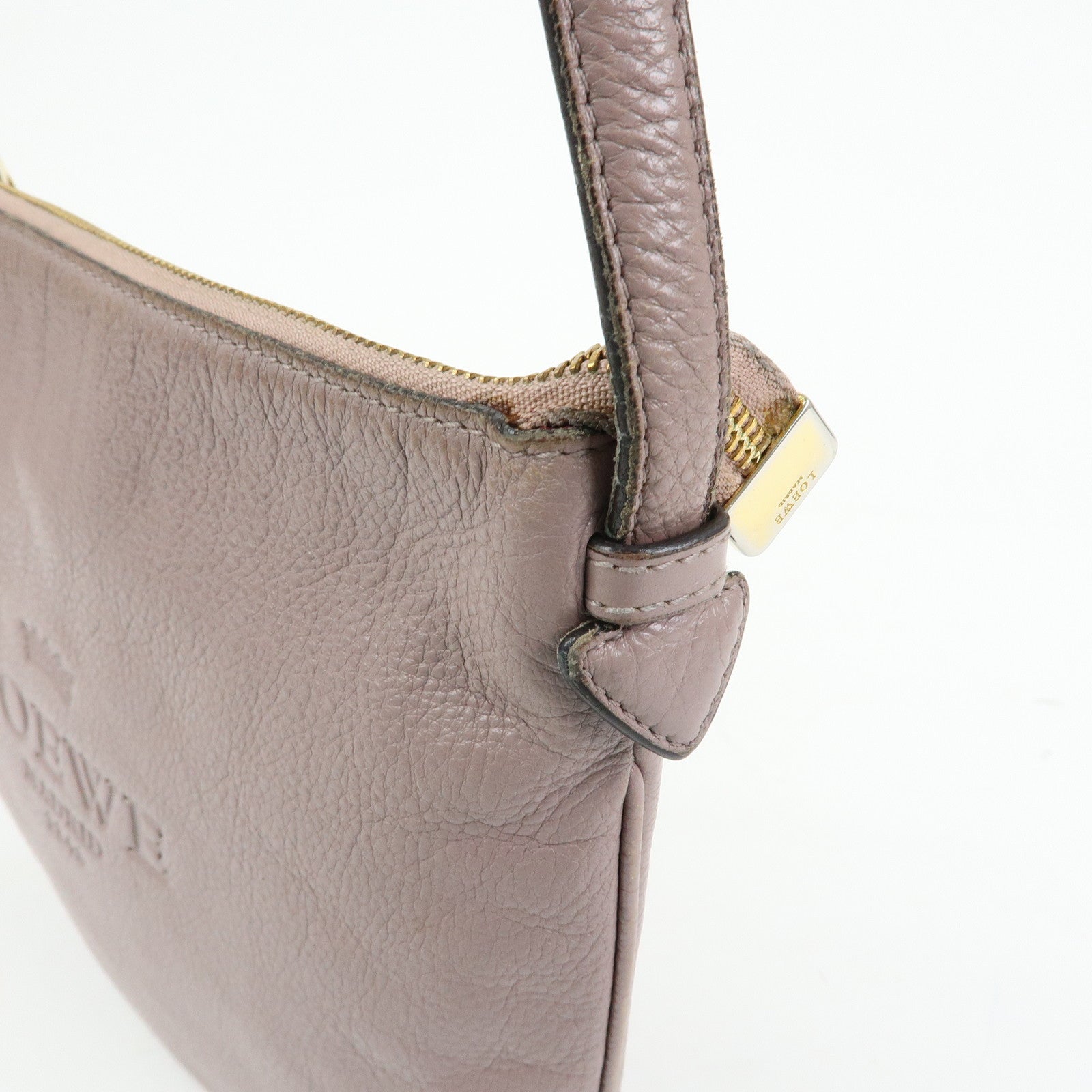 LOEWE Heritage Calf Leather Shoulder Bag Crossbody Bag Pink