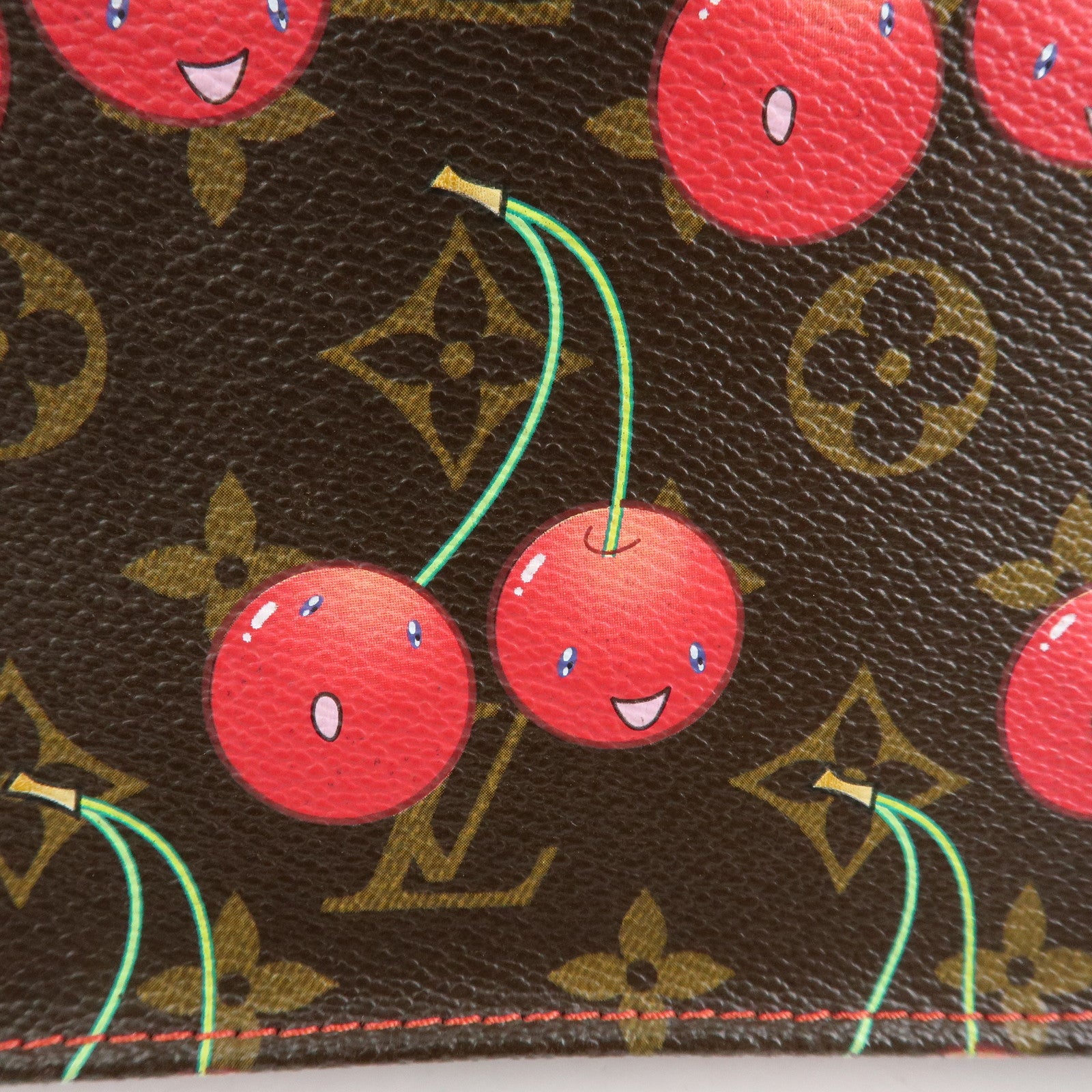 Louis Vuitton Monogram Cherry Sac Plat Tote Bag Brown Cherry M95010