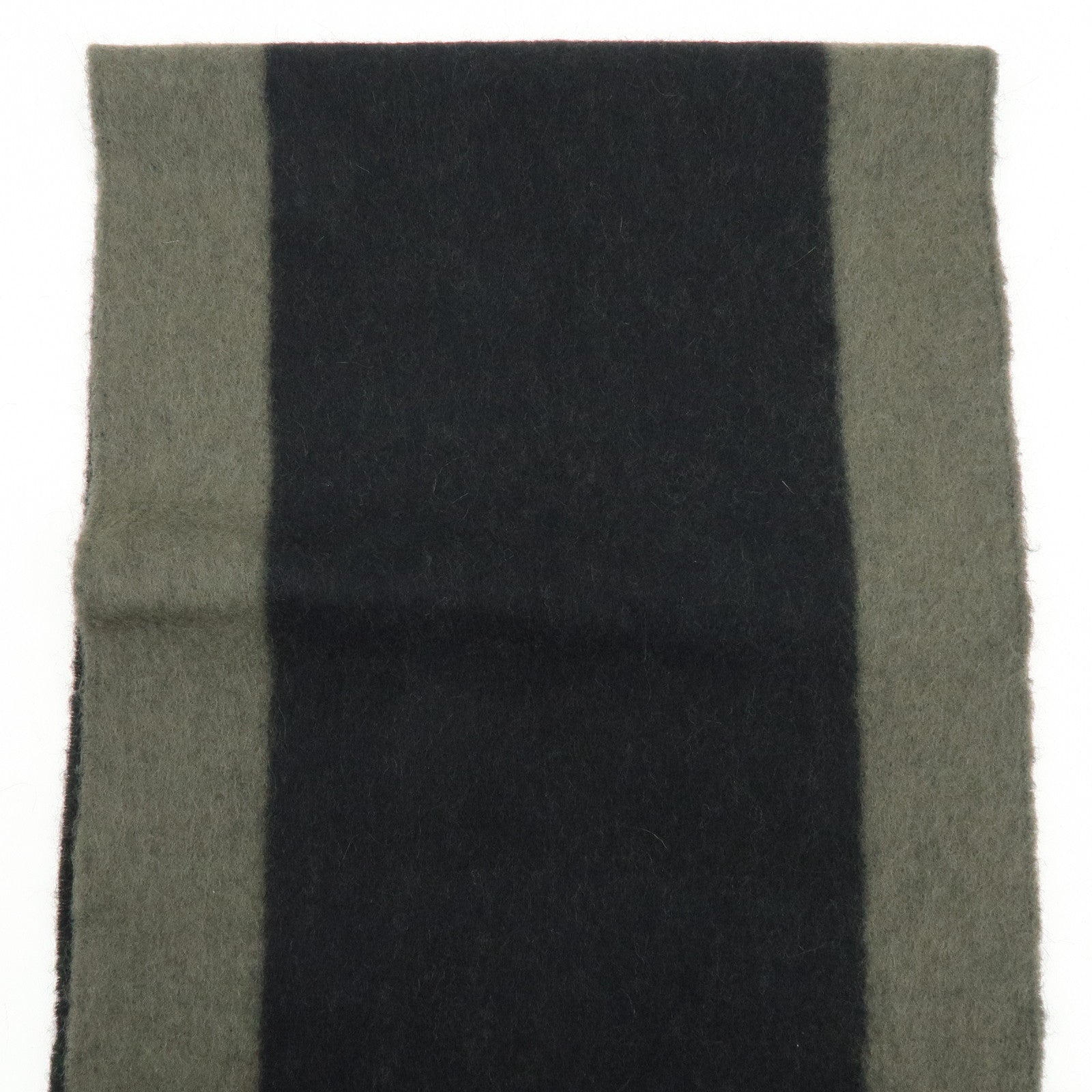 Louis Vuitton Wool Angora Scarf Black Khaki M70024