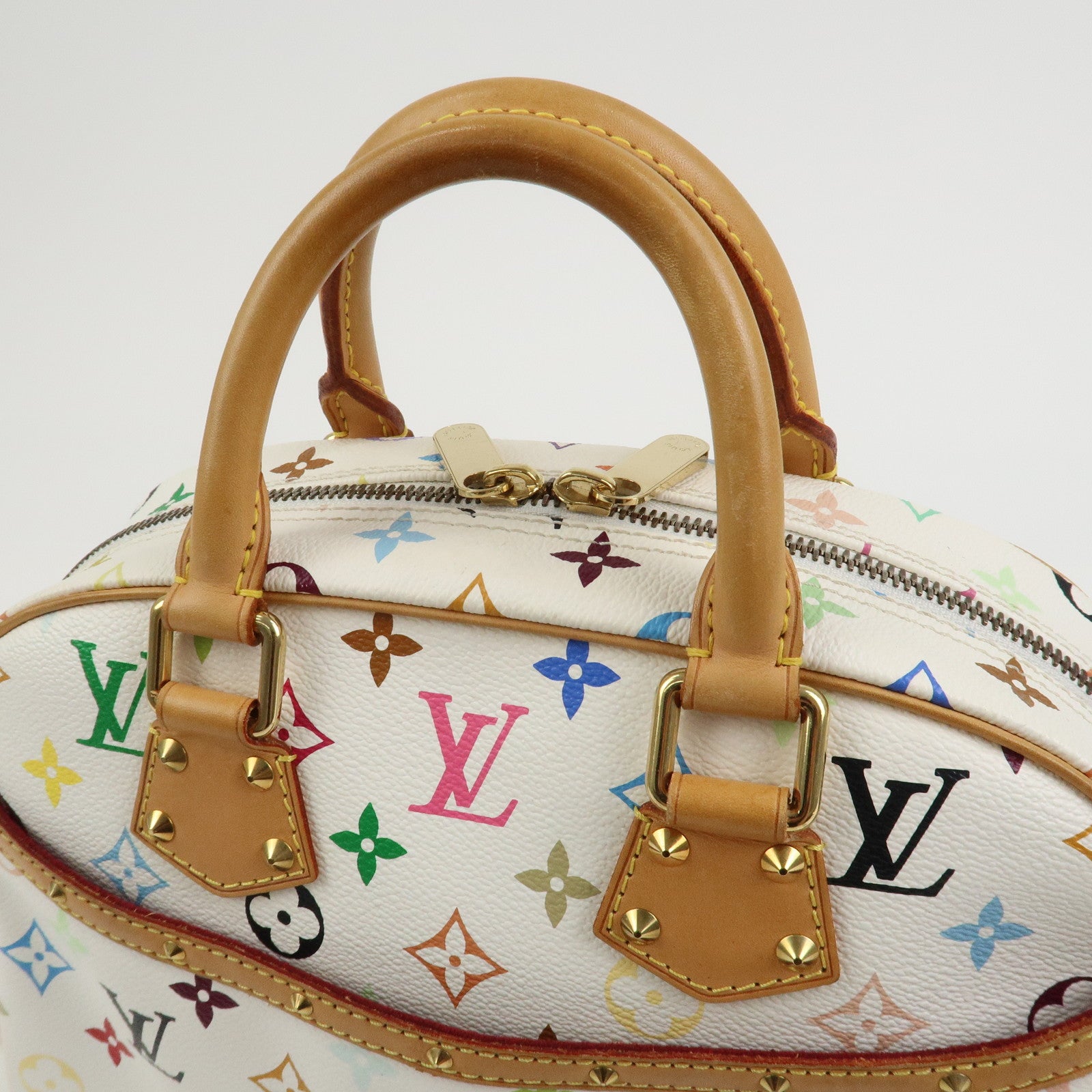 Louis Vuitton Monogram Multicolor Trouville Hand Bag Blanc M92663